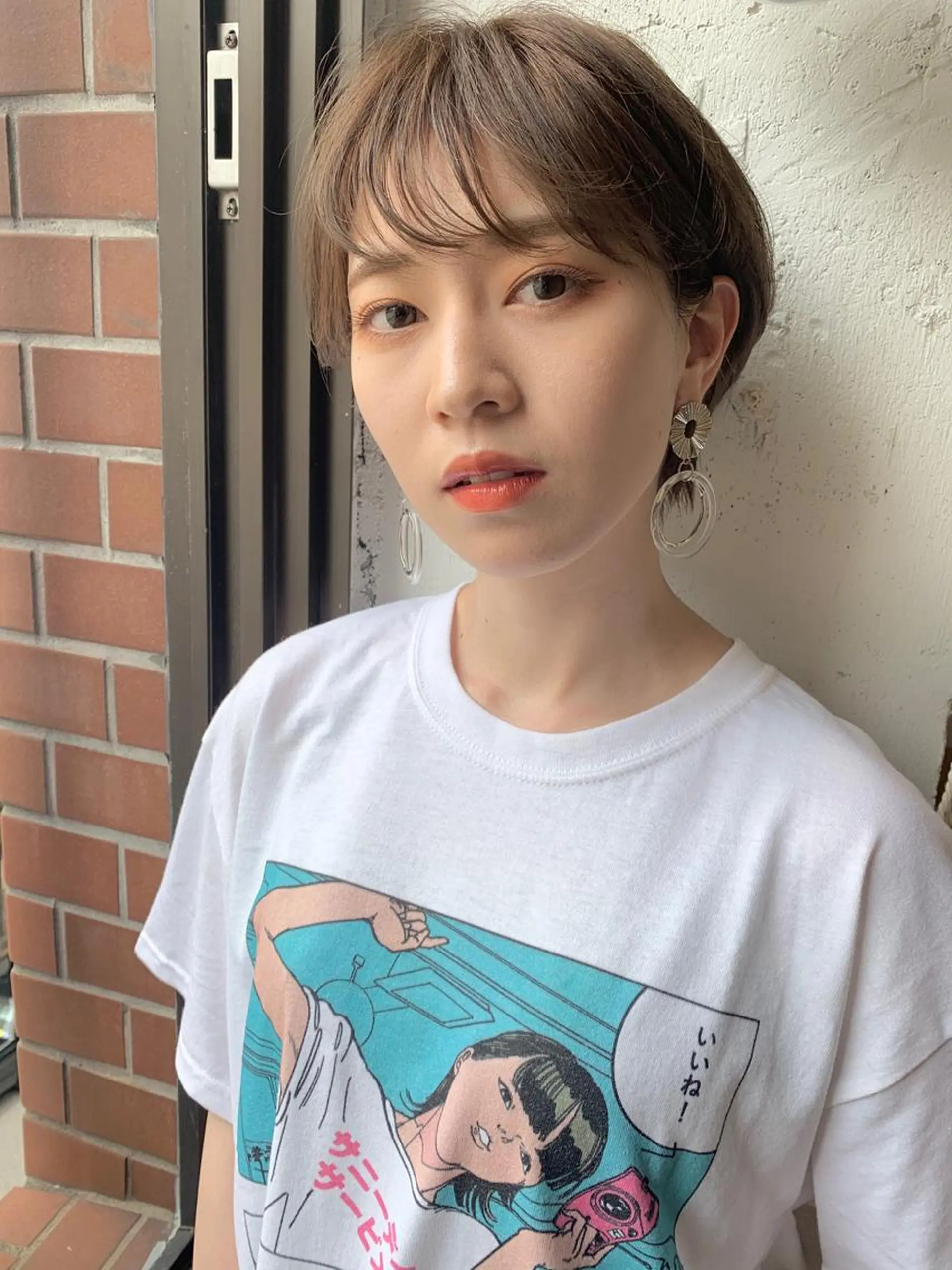 ショート カラー 透明感カラー イルミナカラー ショートヘア Fuuu《フゥ》所属・シノザキ シンゴのヘアスタイル