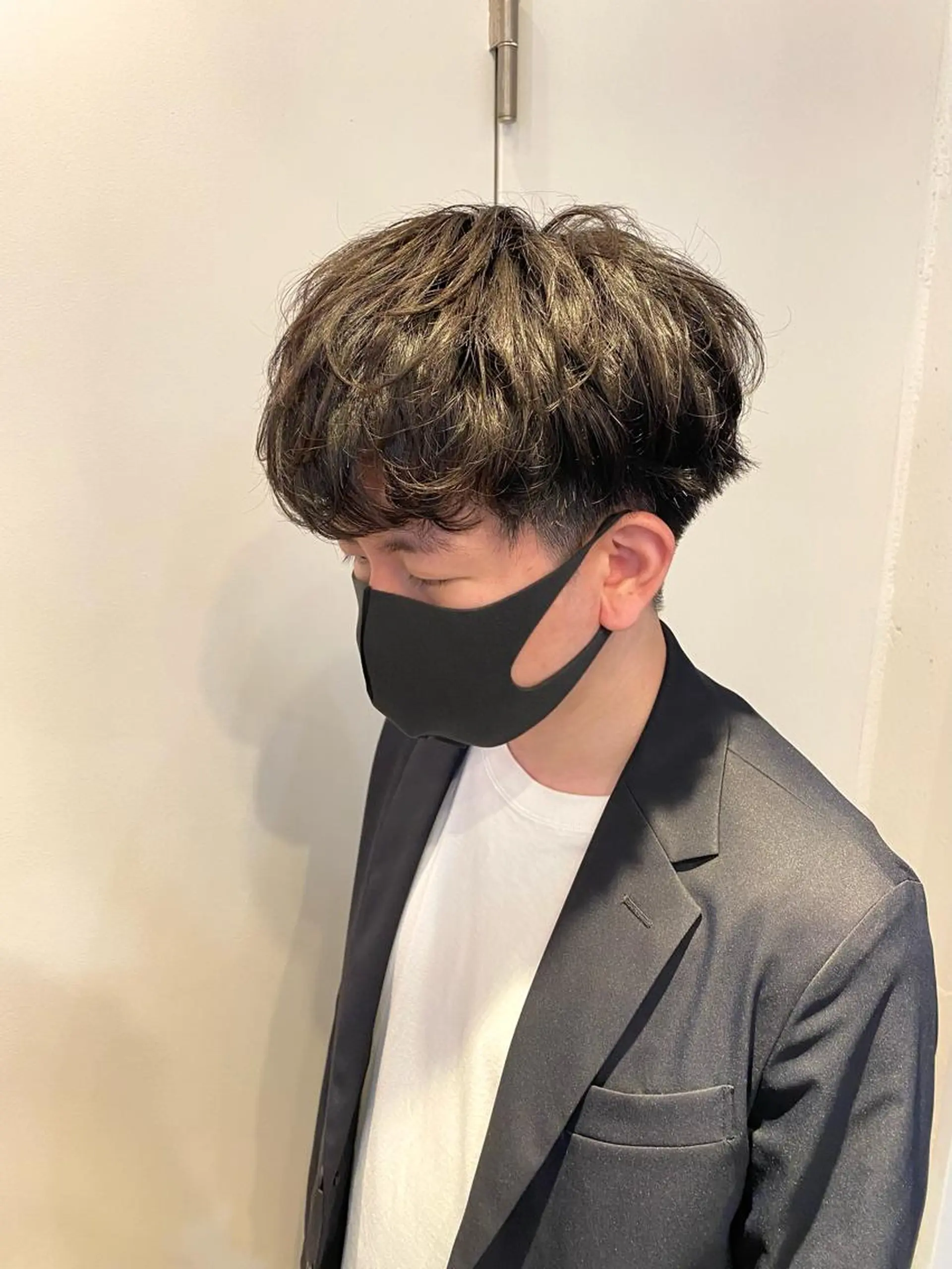 ショート パーマ メンズ マッシュ カット パーマ トリートメント JINKIメンズ特化 メンズカットパーマのヘアスタイル