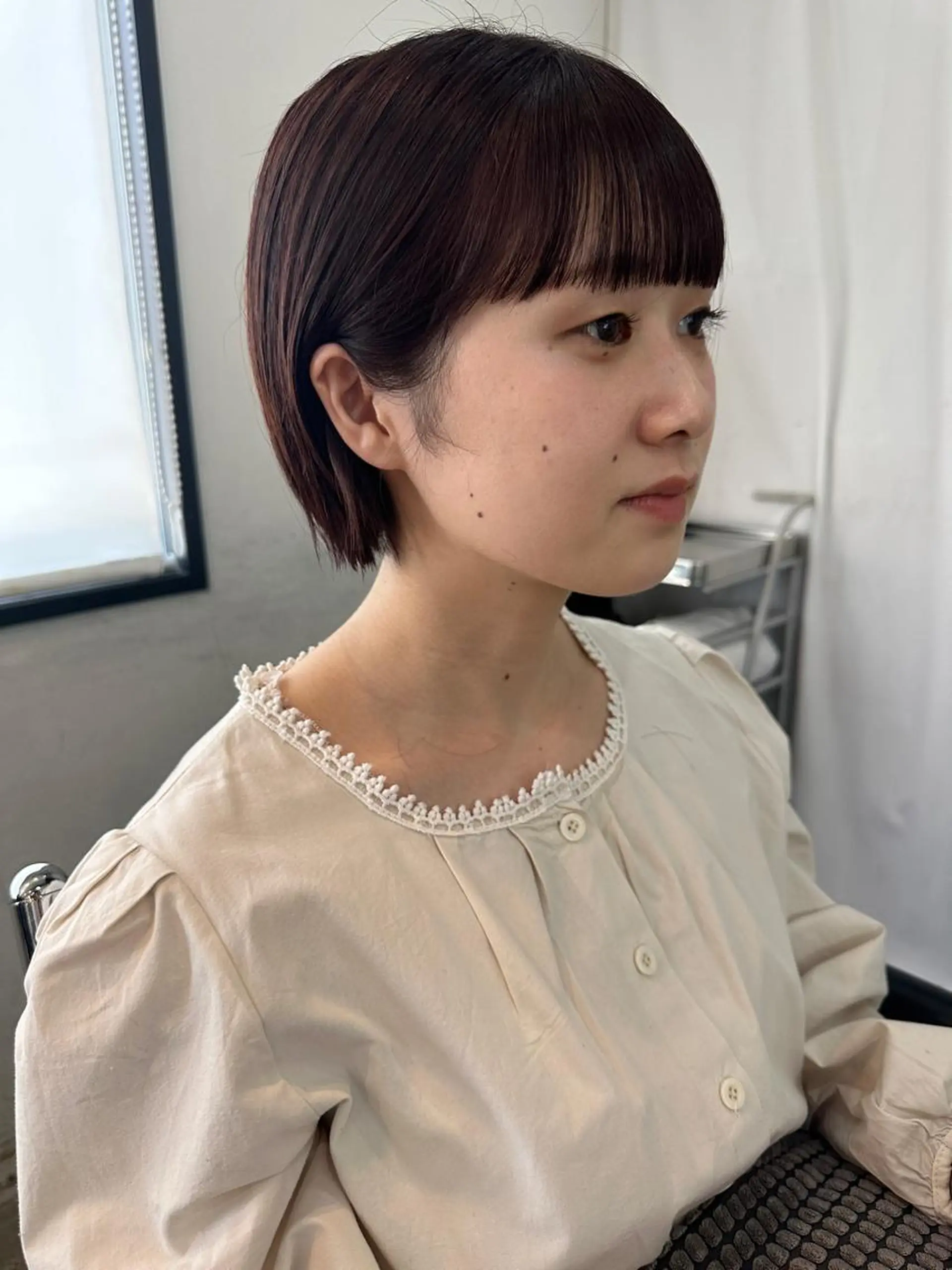 ショート カラー ヘアアレンジ ボブ カット ヘアカラー トリートメント ヘアセット stylist/蛯谷 珠里のヘアスタイル