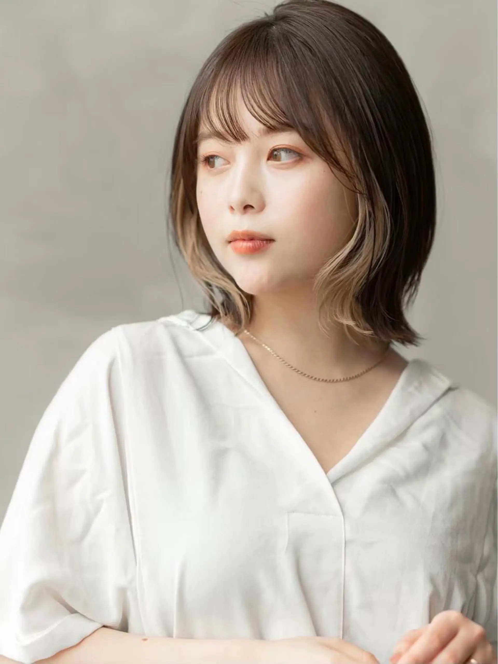 ショート カラー 韓国レイヤー🇰🇷 韓国研修◎渋谷カイトのヘアスタイル