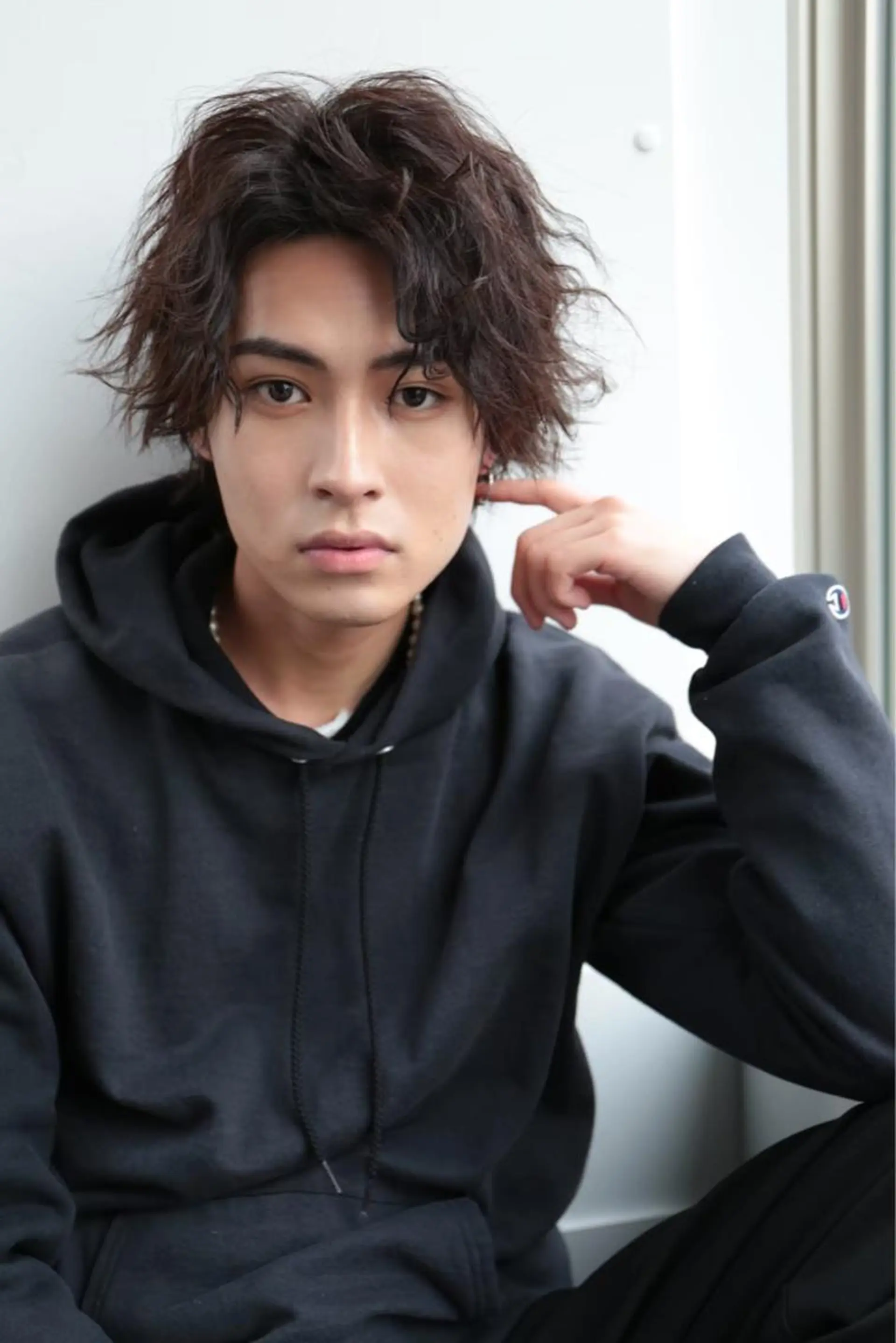 メンズ カット パーマ 神奈川大学最寄り白楽 三本松巧のヘアスタイル