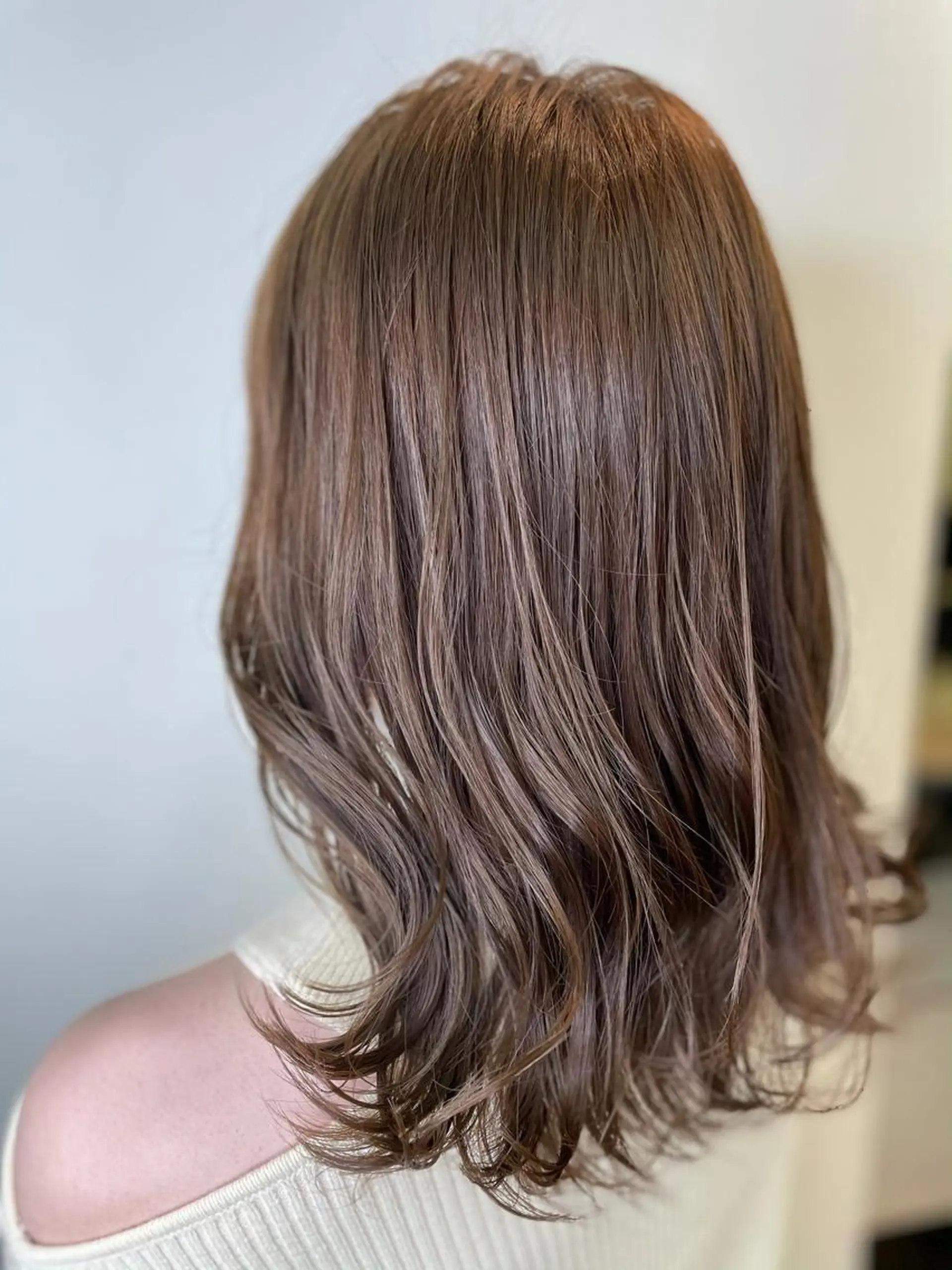セミロング カラー ベージュカラー カット ヘアカラー トリートメント IORI #韓国ヘア#髪質改善のヘアスタイル