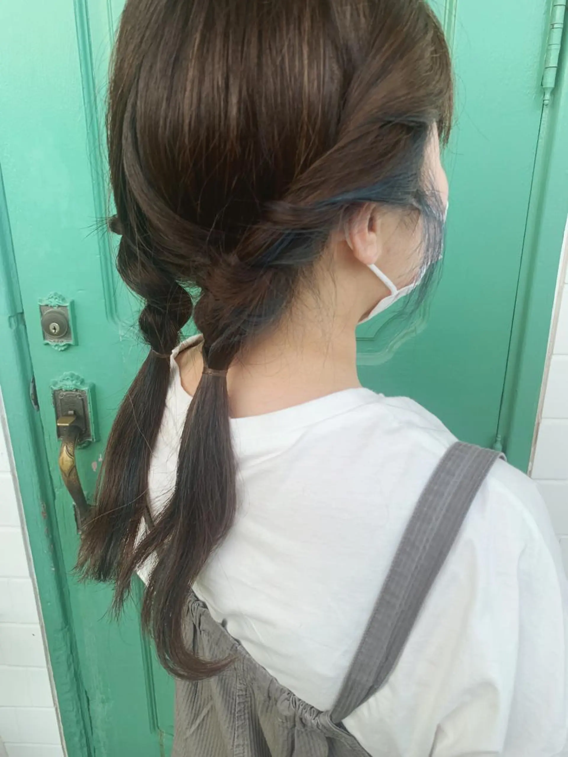 ロング カラー ヘアアレンジ ブルーカラー ヘアカラー 佐藤 美咲のヘアスタイル