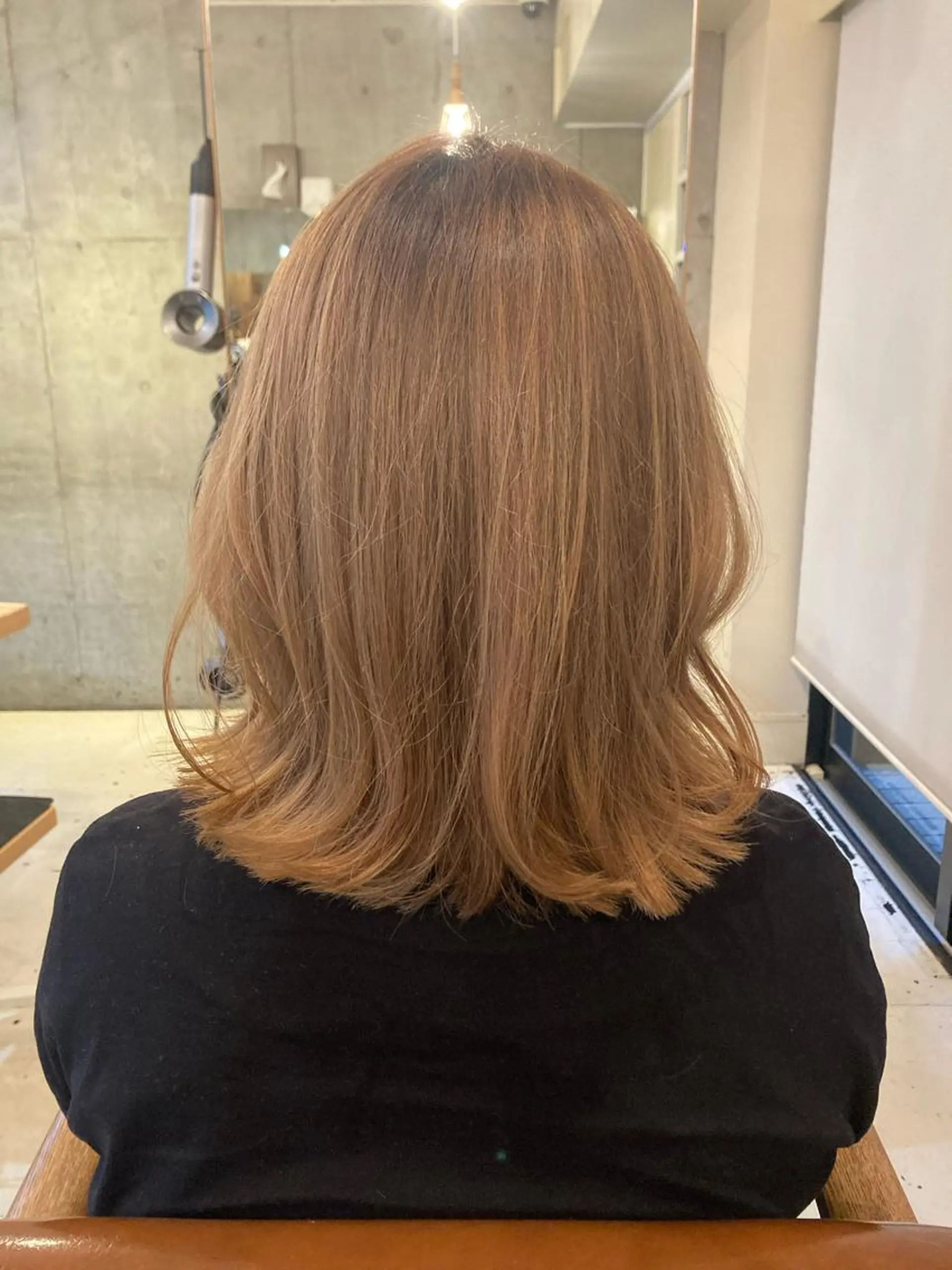 ミディアム ミディアムパーマ ボブ ハイライト 姫カット おくれ毛 ✂︎岡根 京花✂︎のヘアスタイル