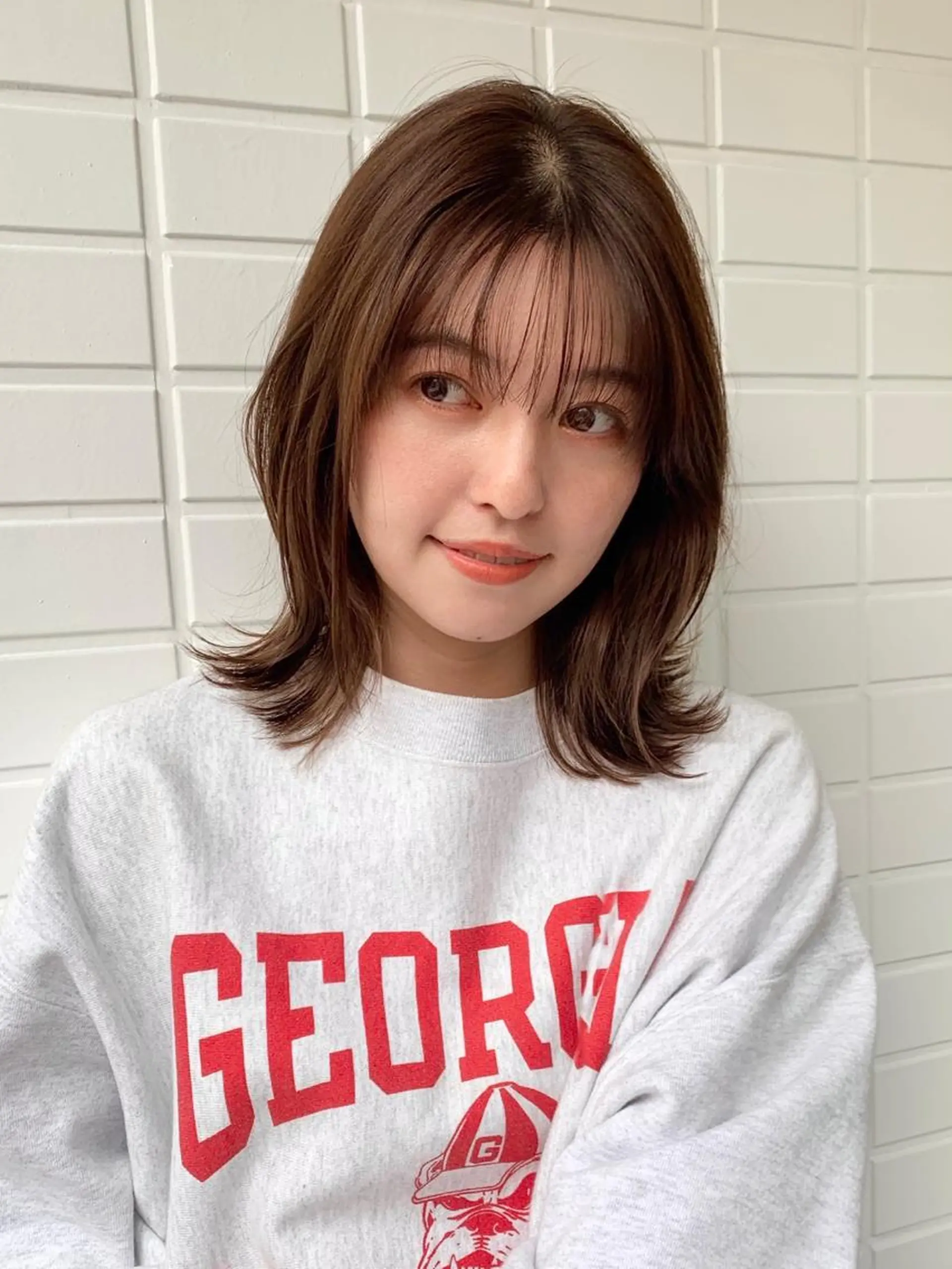 ミディアム カラー カット ヘアカラー トリートメント conne&riri所属・MA YUのヘアスタイル