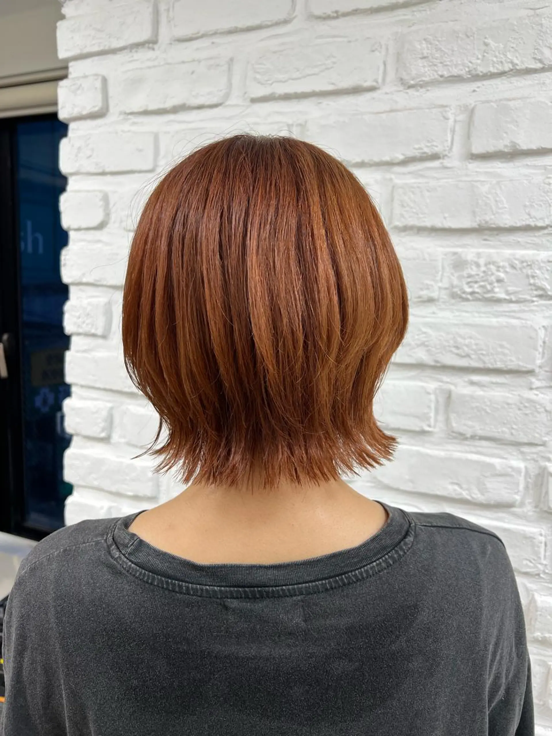 ミディアム カラー ブリーチ オレンジ 【暖色カラー特化】 中山由梨のヘアスタイル