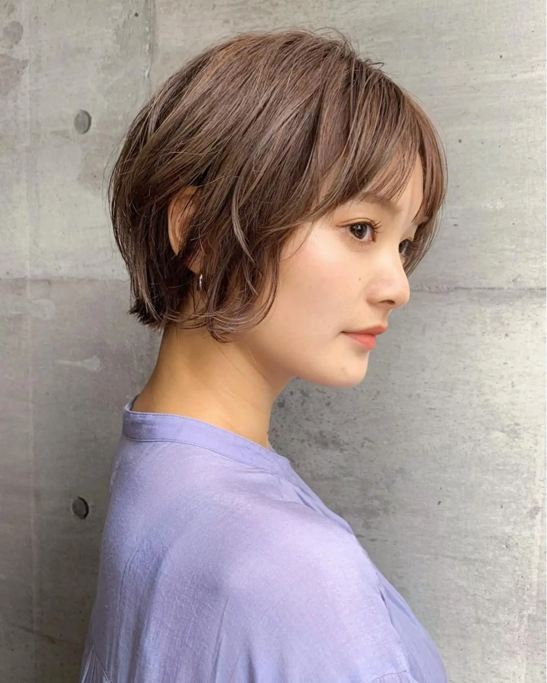 ショート カラー ベージュカラー 韓国ヘア /男女🍁 細江 美紅のヘアスタイル