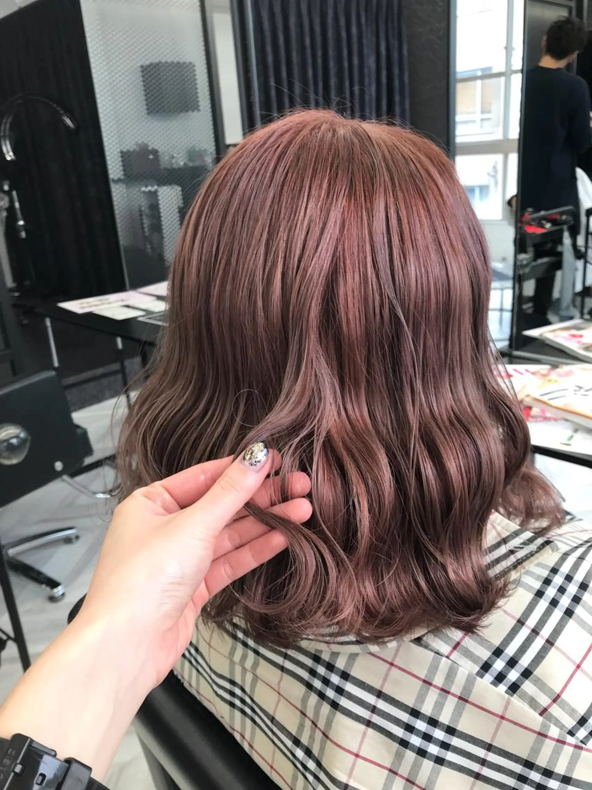 ミディアム カラー ピンクカラー ヘアカラー トリートメント 🌹 AKARI  🌹のヘアスタイル