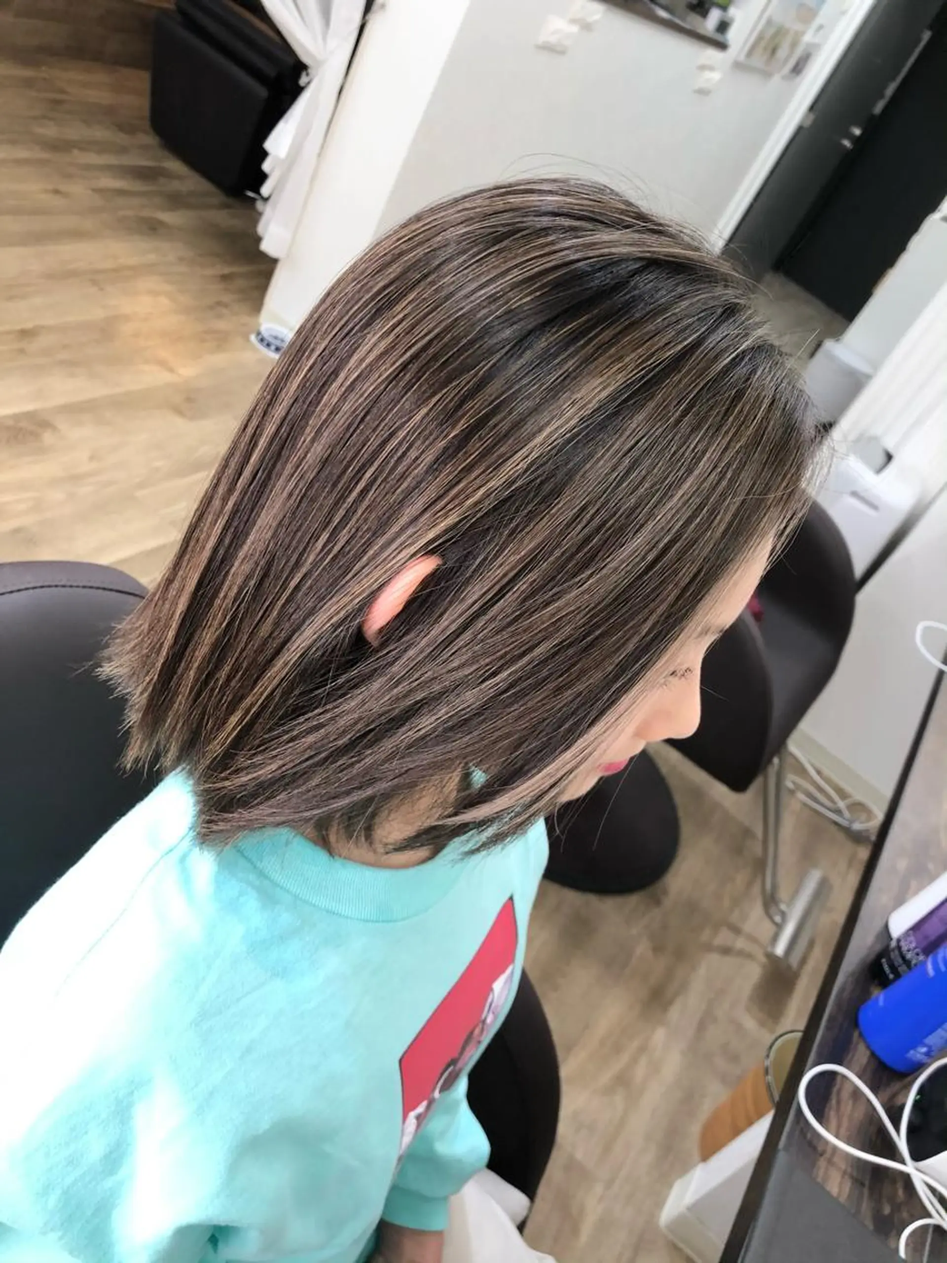セミロング カラー ハイライトカラー ハイライト プライベートサロン LyoN/RYOTAのヘアスタイル