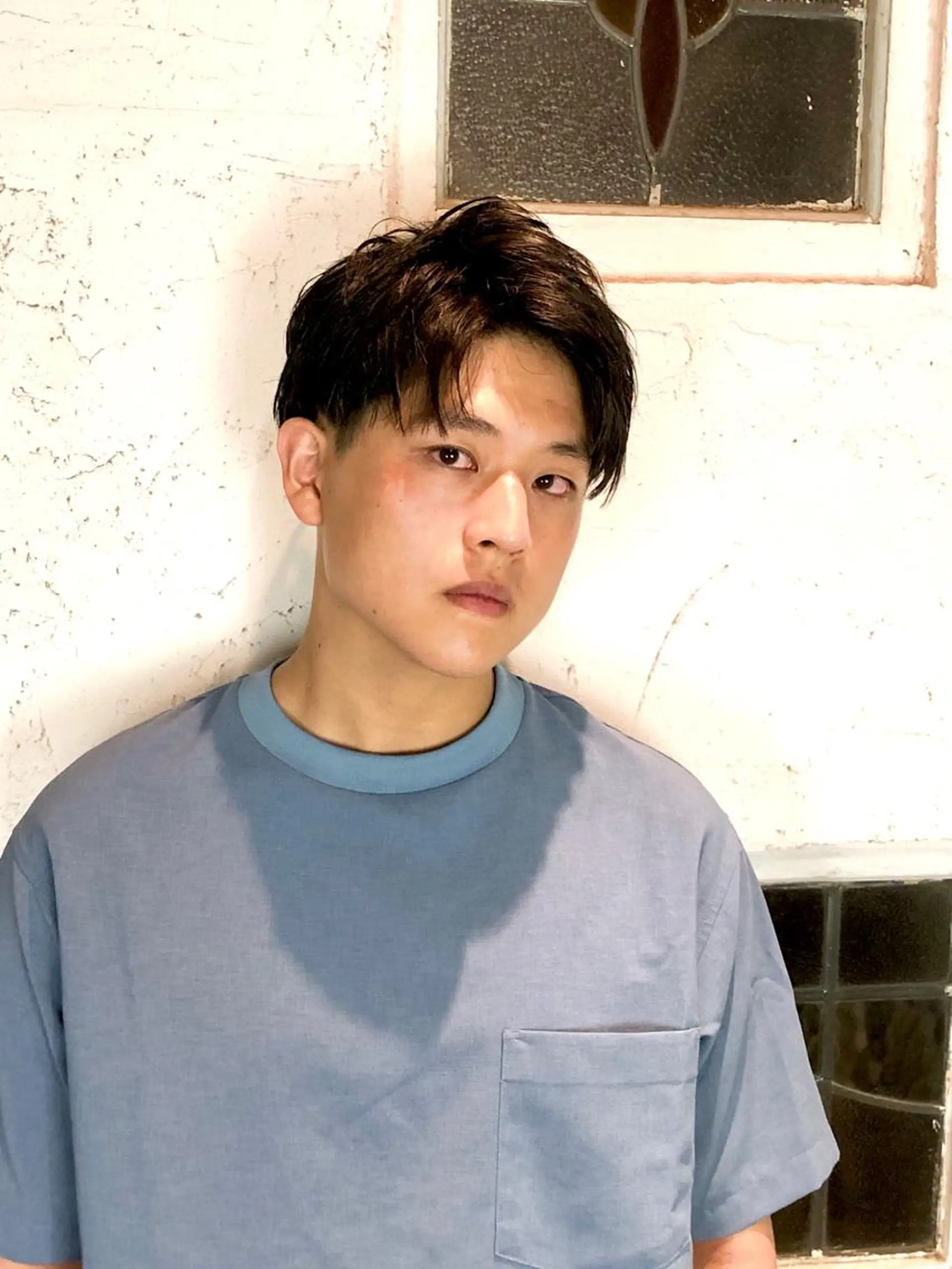 ショート メンズ アップバング ツーブロック 桐原 竜也のヘアスタイル