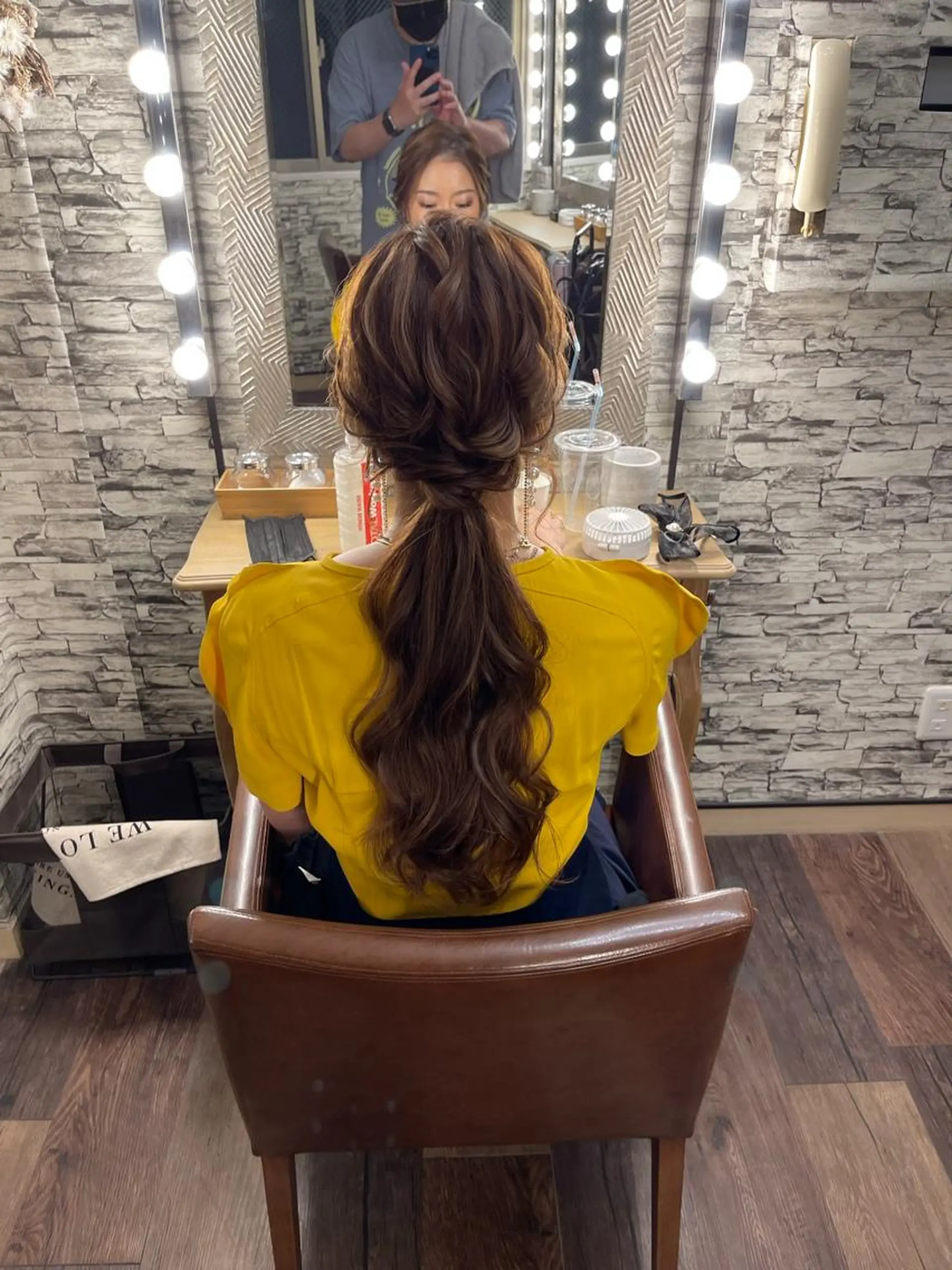ロング ヘアアレンジ かきあげバング hair make  Lucciのヘアスタイル