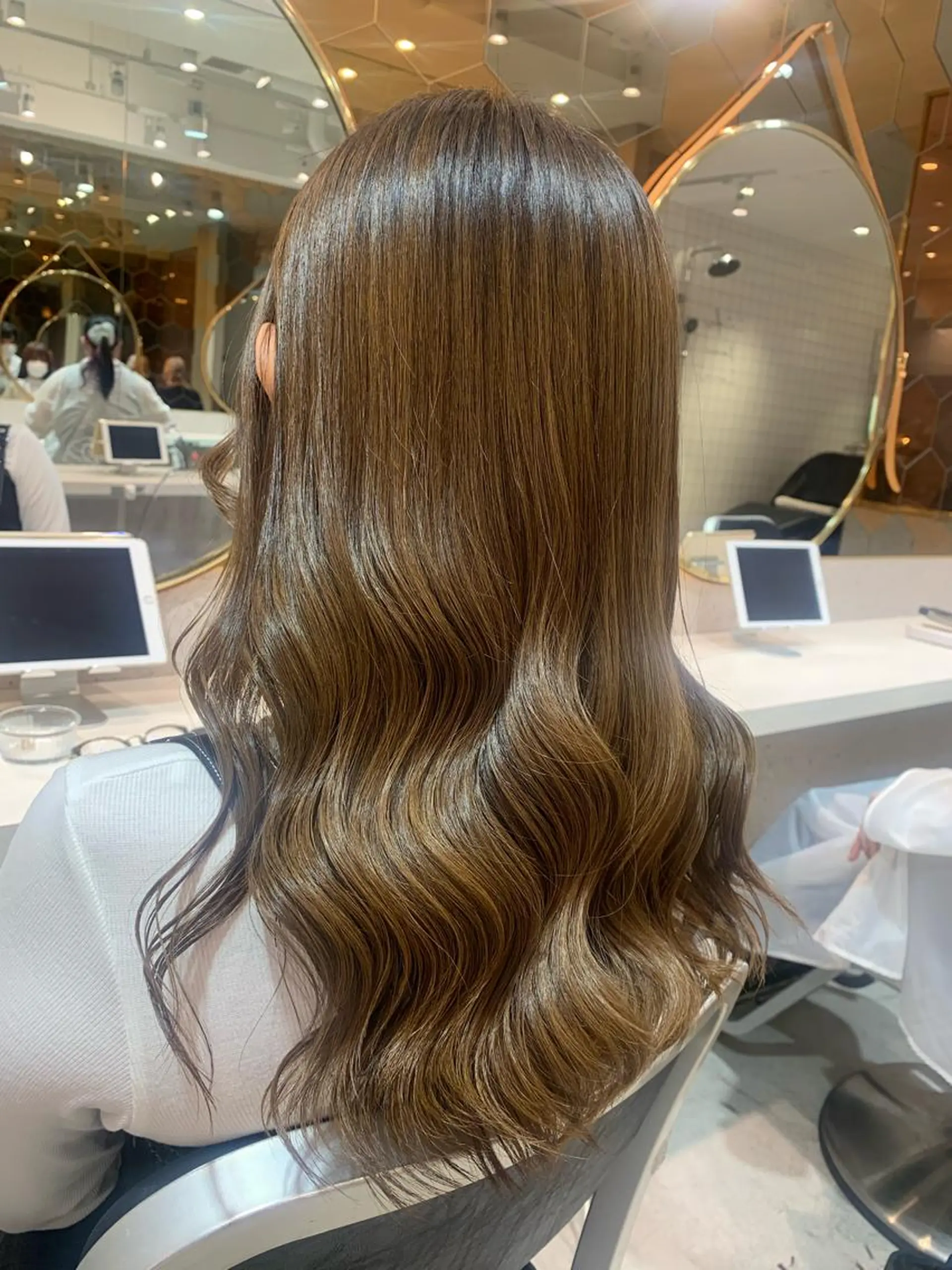 セミロング カット ヘアカラー トリートメント 新宿/韓国レイヤー/ 顔周りカット松本美晴のヘアスタイル