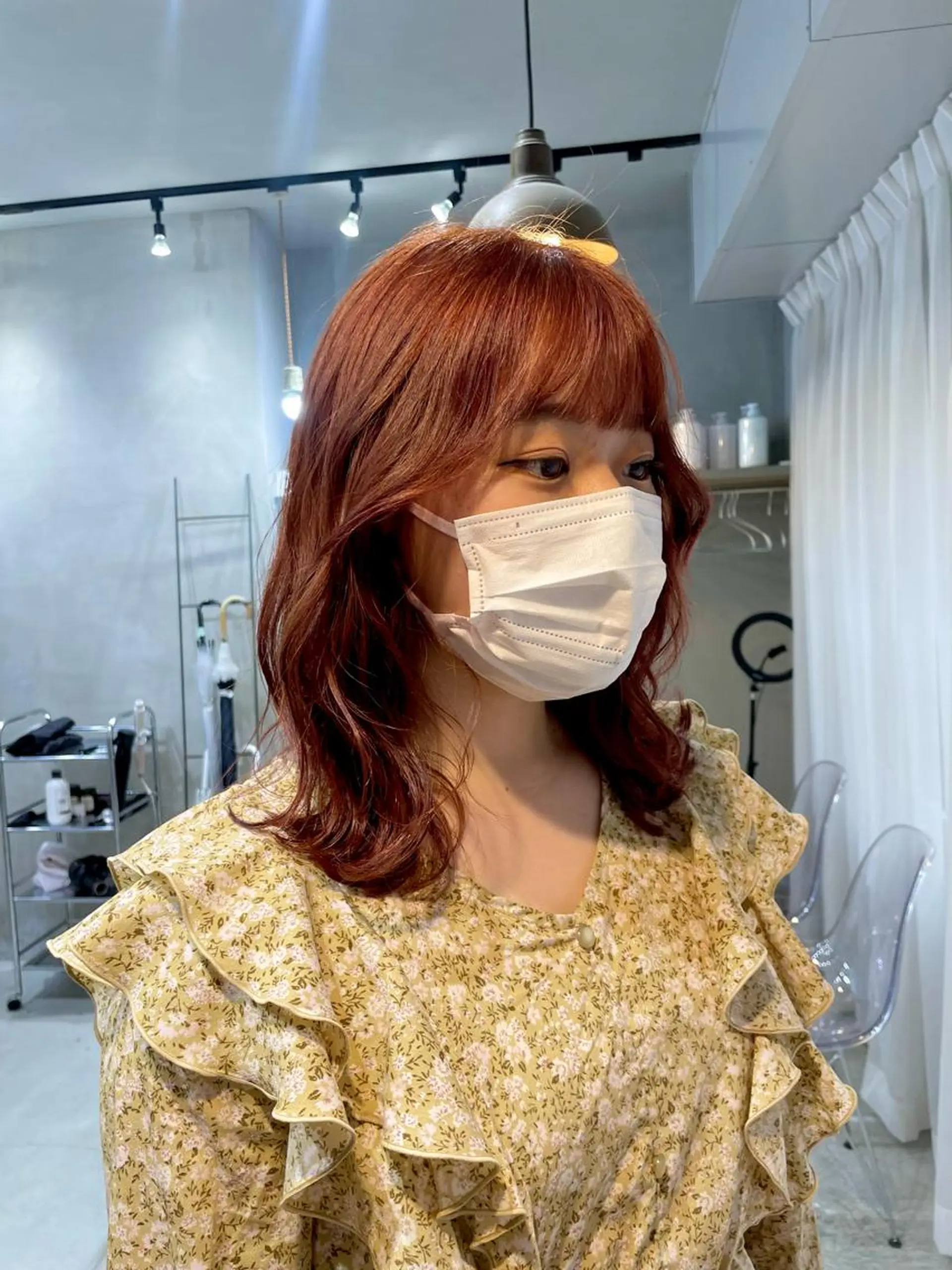 ミディアム カラー カット 田代 佳穂のヘアスタイル