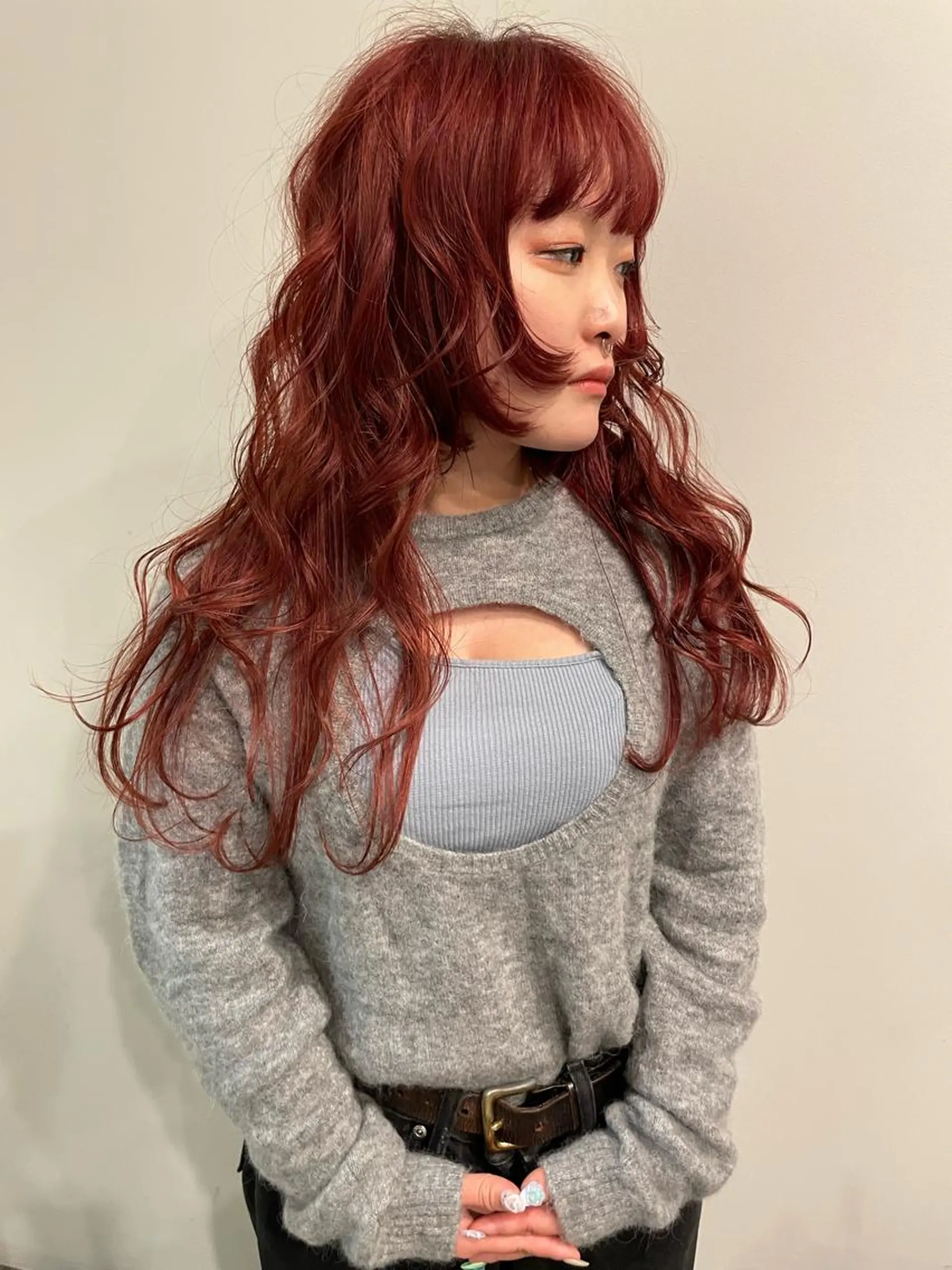 ミディアム カラー カット ヘアカラー トリートメント SALOWIN所属・ブリーチ🧹 ボブ✨レイヤーのヘアスタイル