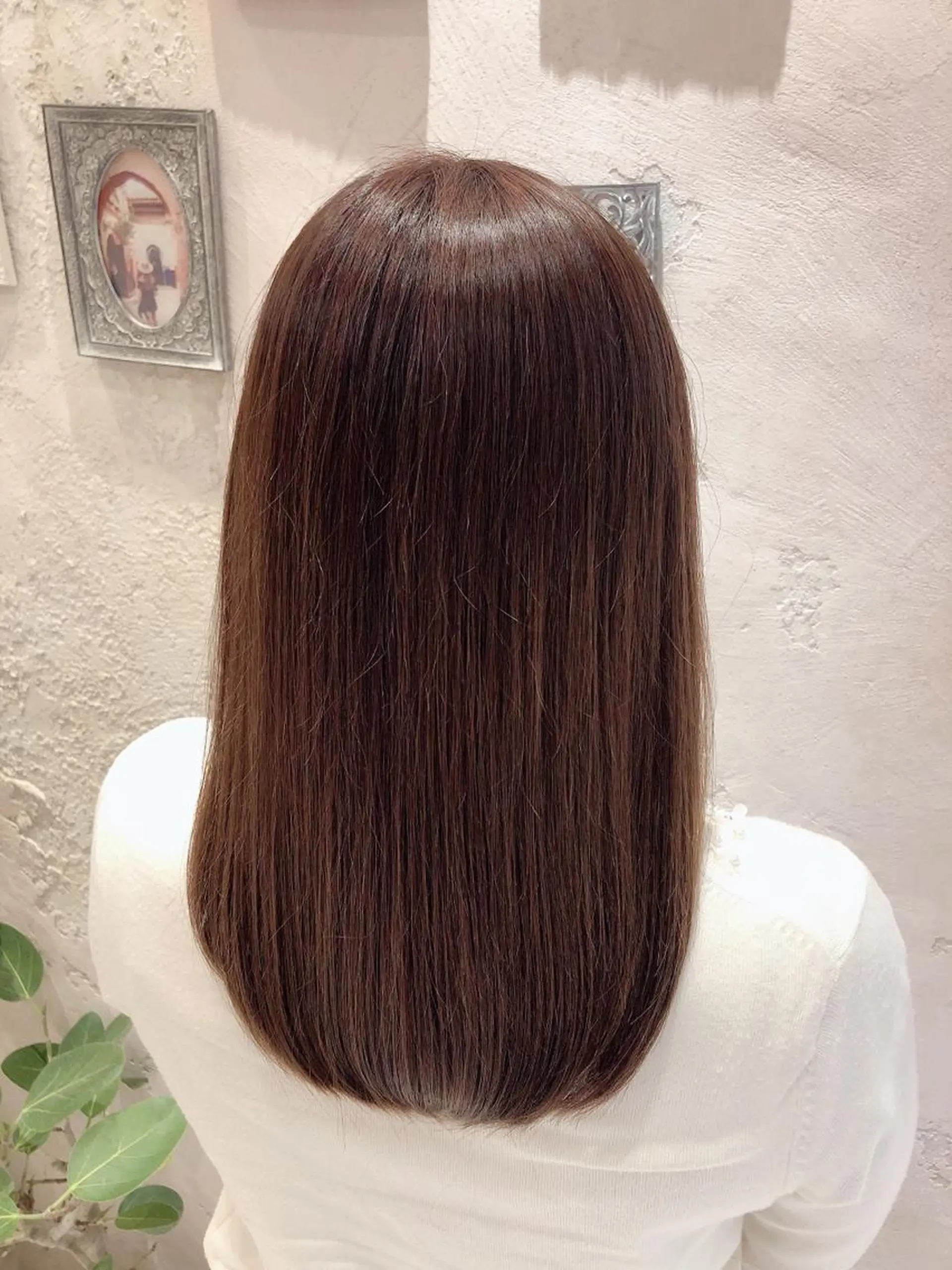 ミディアム カット ヘアカラー トリートメント 代表山口ひな 髪質改善のプロのヘアスタイル