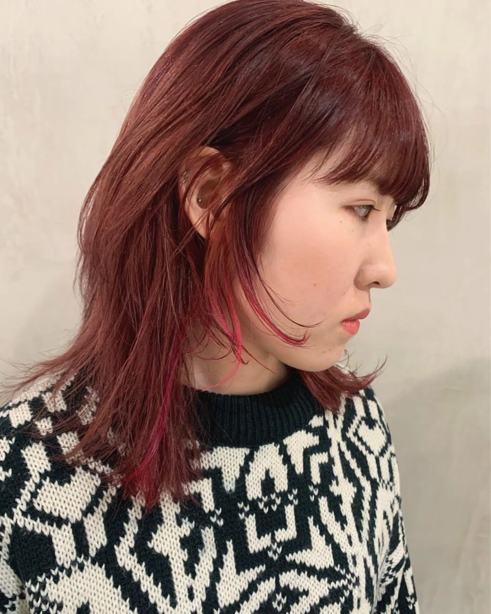 ミディアム カラー カット ヘアカラー トリートメント 優 作のヘアスタイル