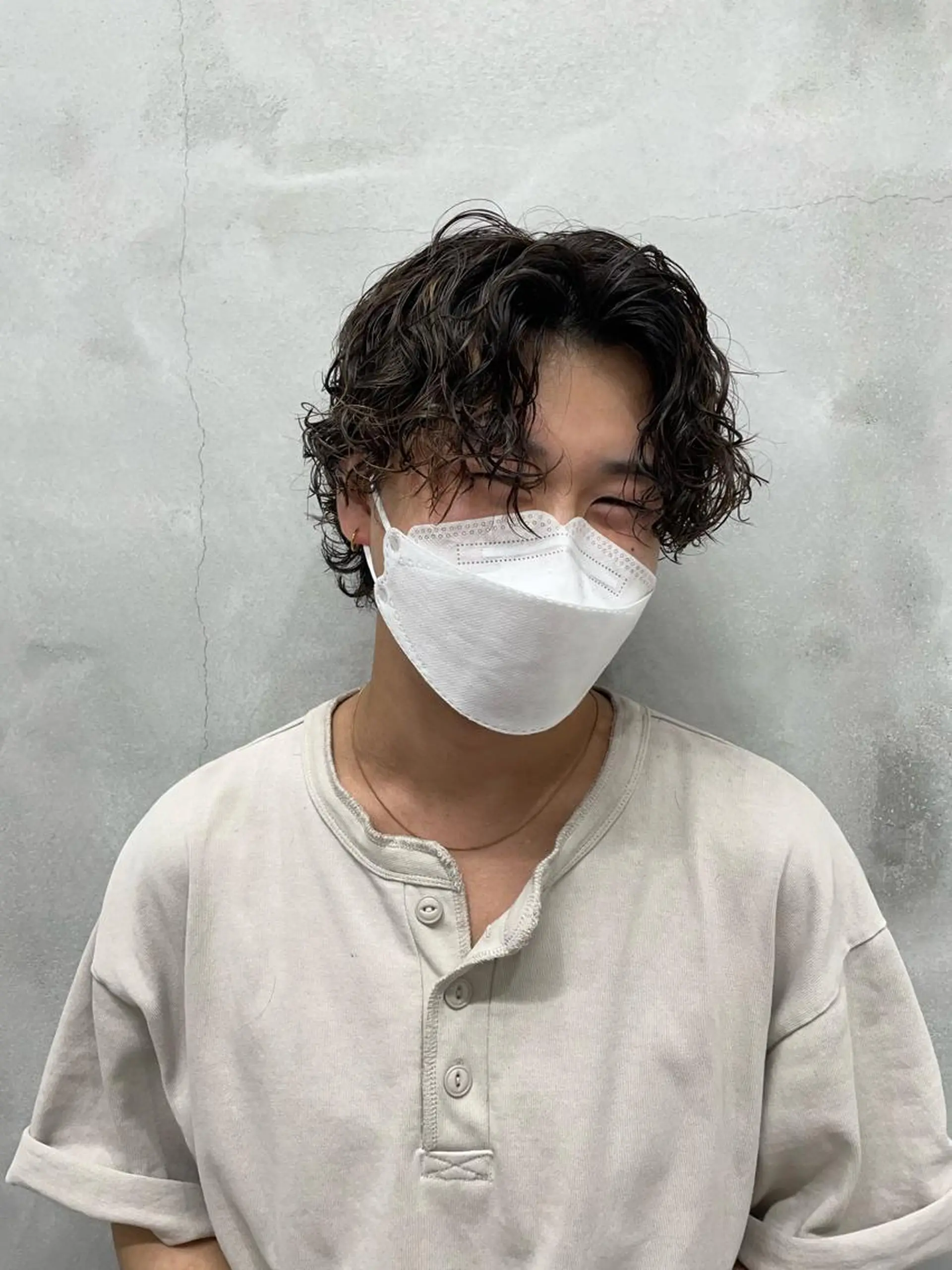 ミディアム カット パーマ 村山 豪歩のヘアスタイル