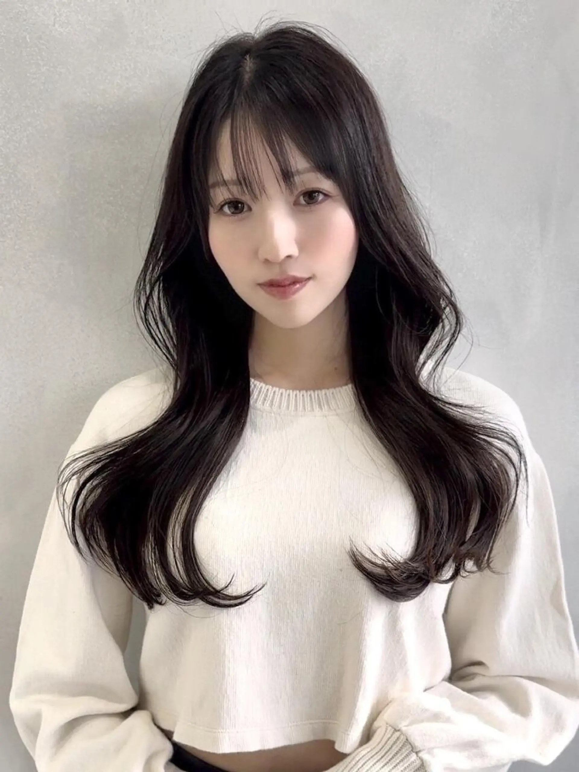 ロング カット 骨格補正似合わせ カット阿部建のヘアスタイル