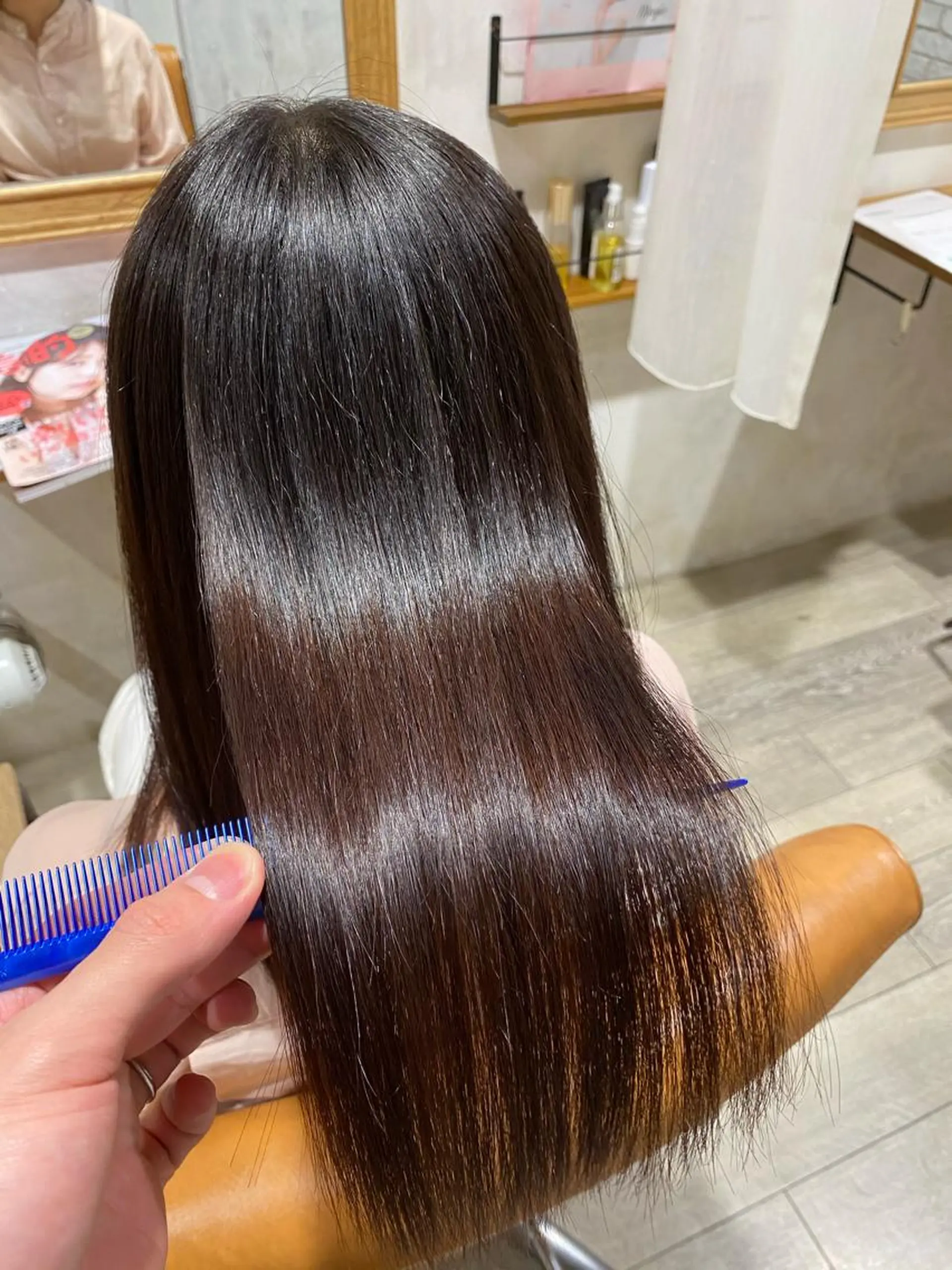 セミロング カラー パーマ メンズ 縮毛矯正 安部 真輝のヘアスタイル