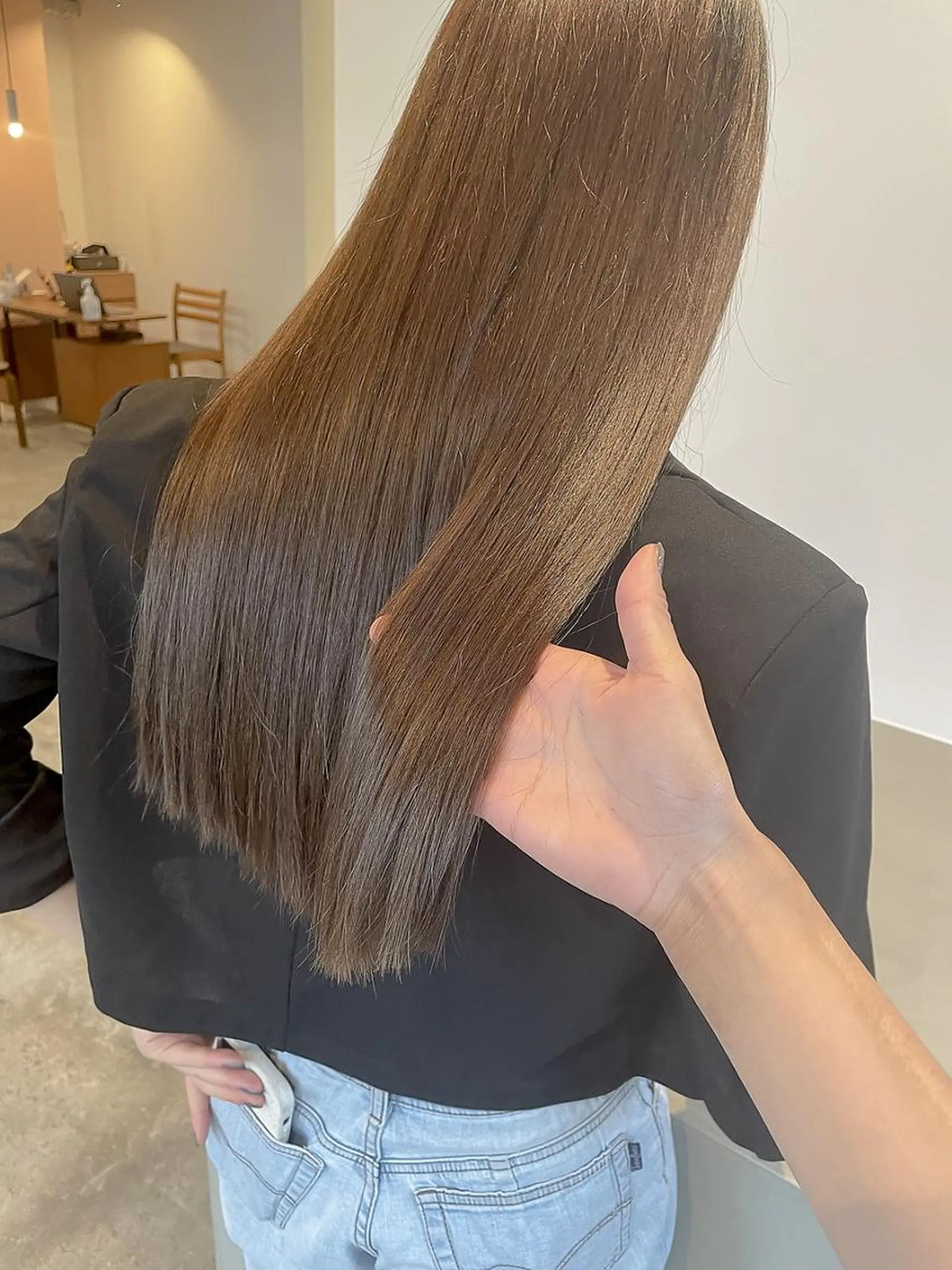ミディアム カラー パーマ ミディアムパーマ バレイヤージュ ダブルカラー グラデーションカラー ハイライトカラー カット ヘアカラー CEINE【セーヌ】 三軒茶屋のヘアスタイル