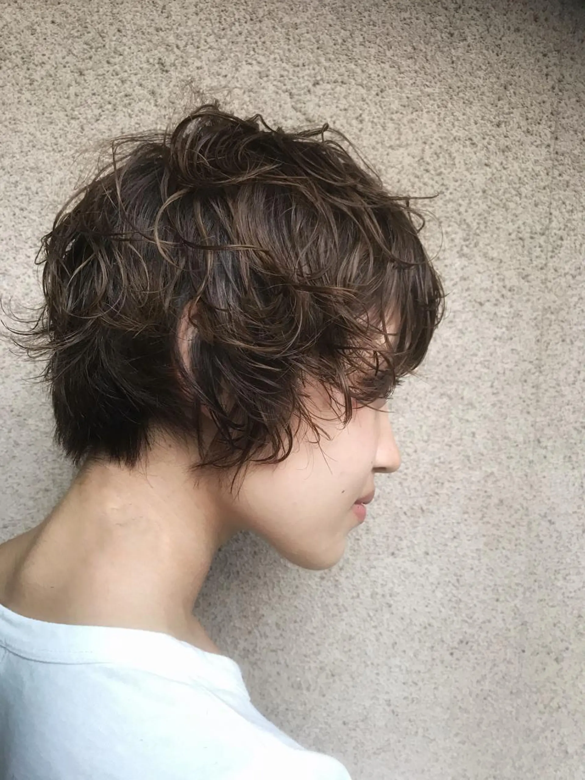 ショート カラー パーマ ショートヘア vato マンツーマンサロンのヘアスタイル