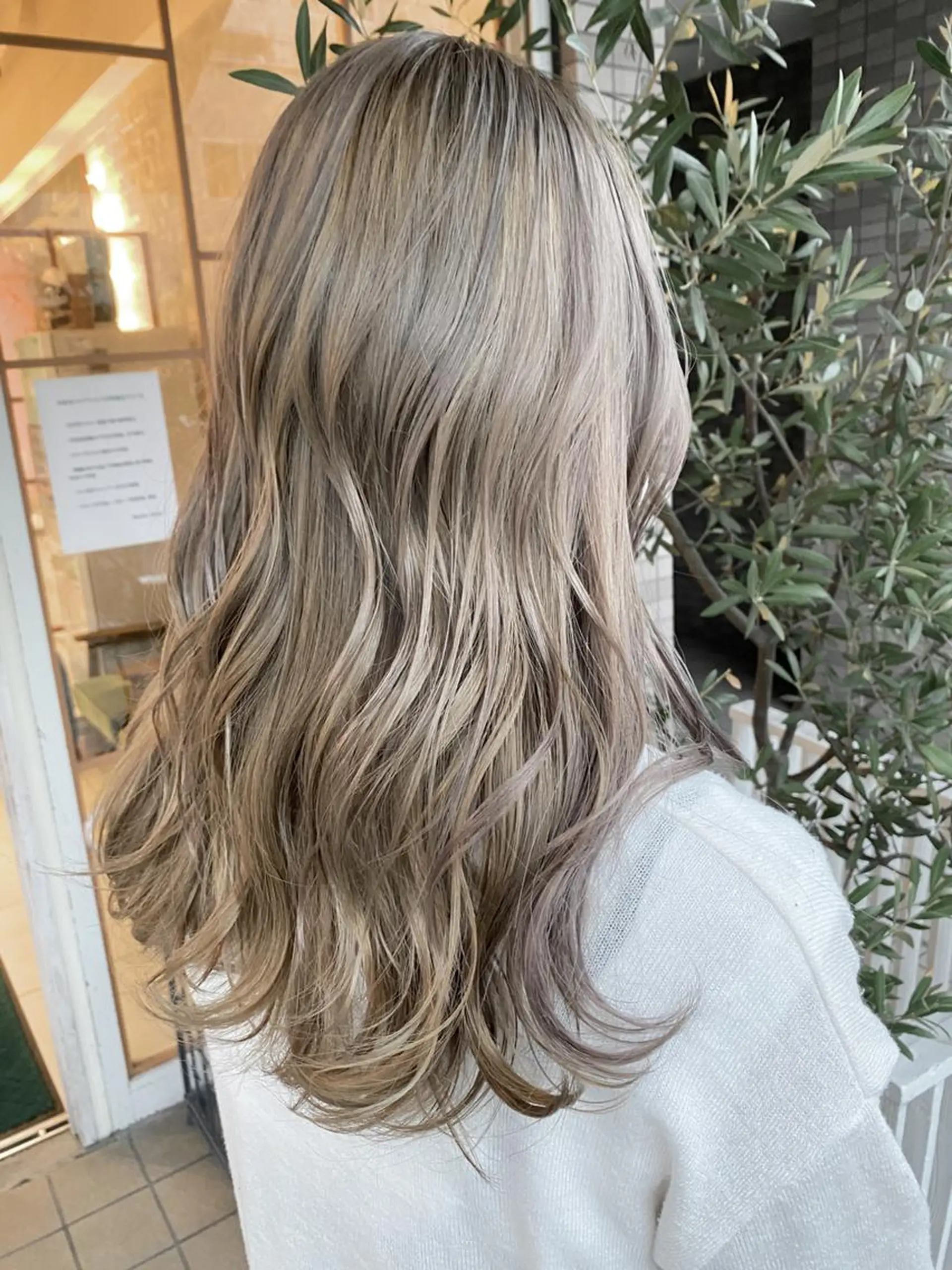 ロング カラー パーマ ヘアアレンジ ブリーチ 透明感カラー ハイライトカラー ボブ くせ毛 増子 幹樹のヘアスタイル