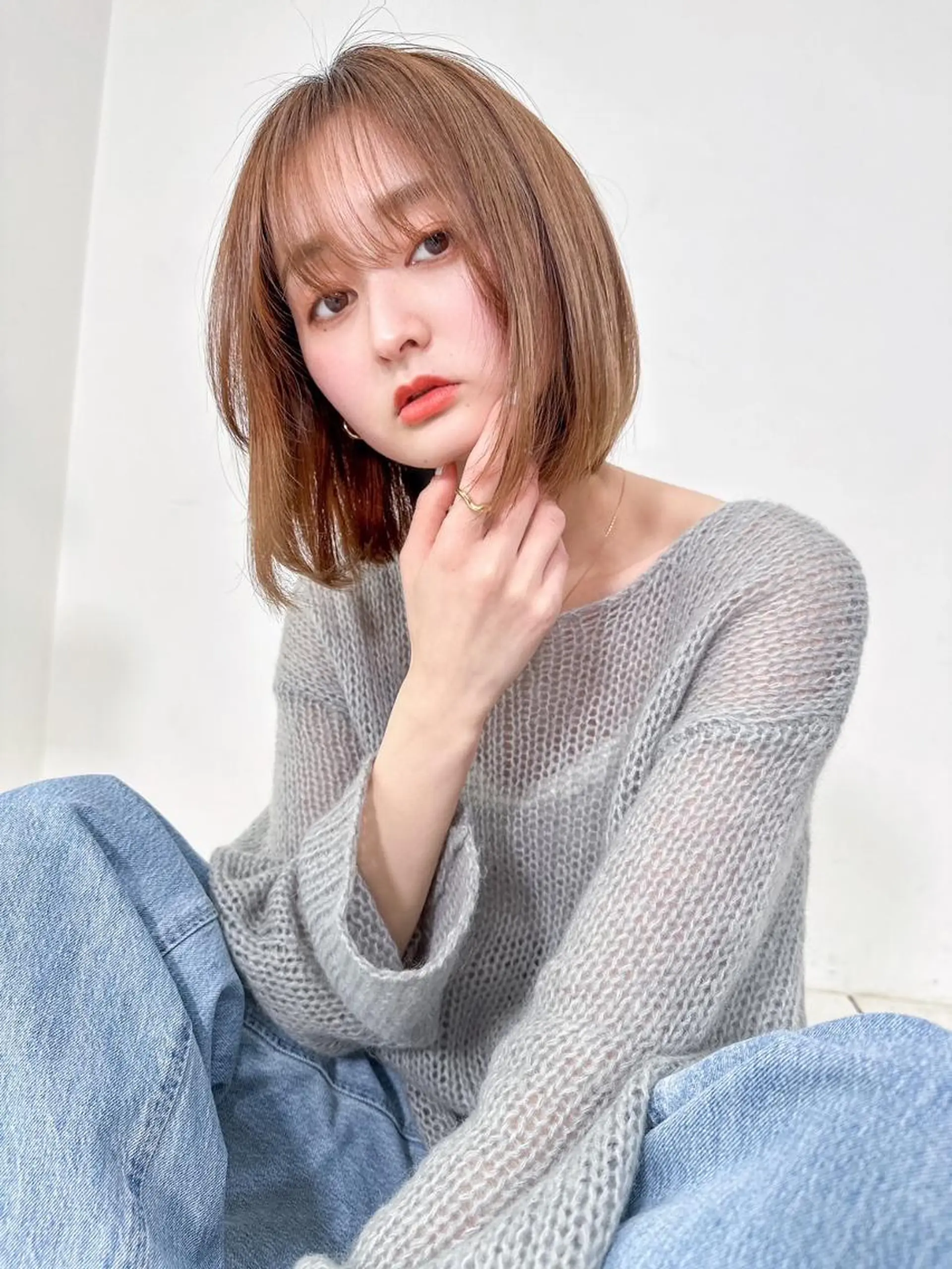 ミディアム カラー カット ヘアカラー トリートメント ANGELICA JR奈良店のヘアスタイル