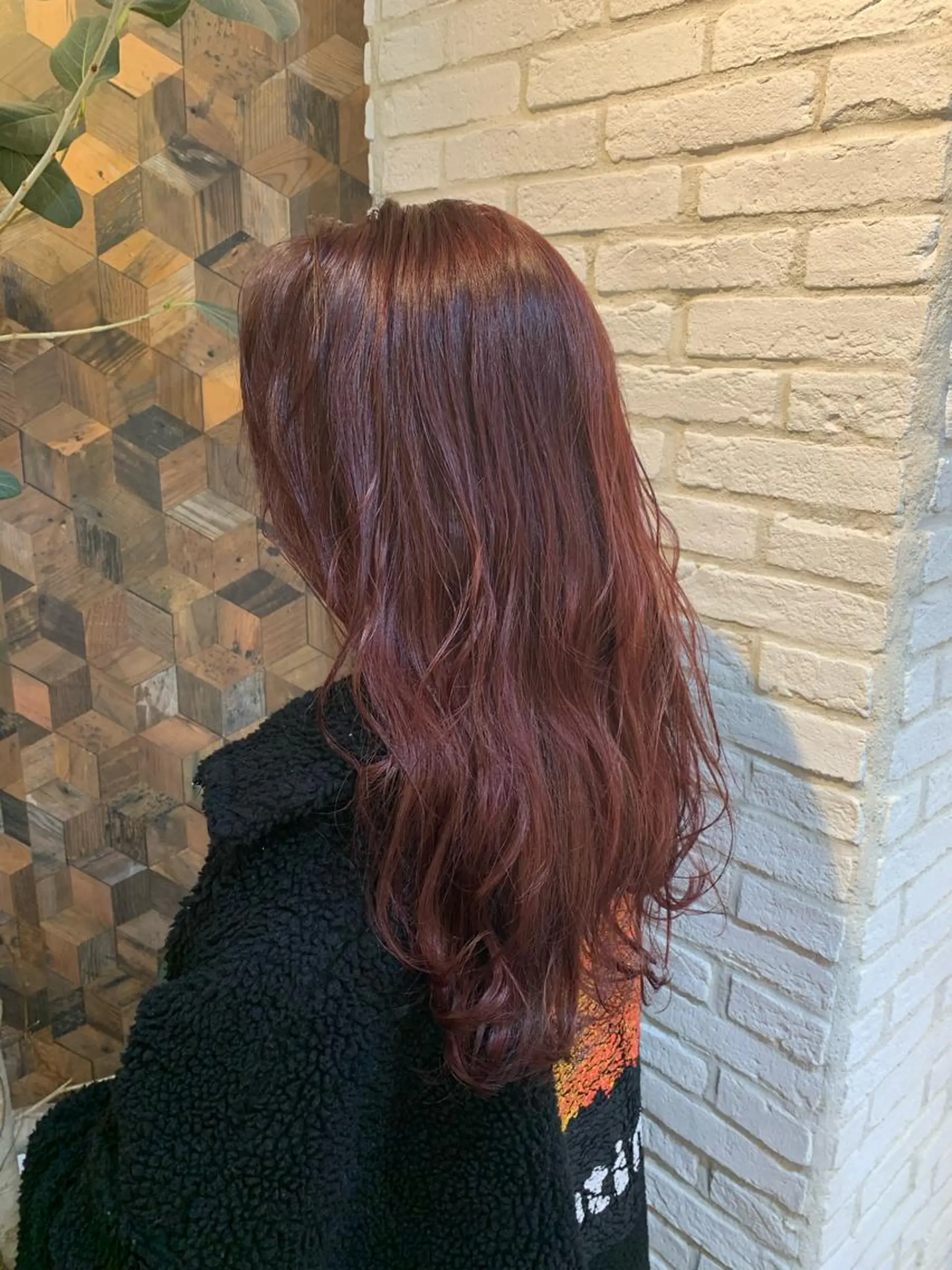 ロング カラー レッドカラー aguhair jour所属・髪質改善/白髪ぼかし KENTAのヘアスタイル