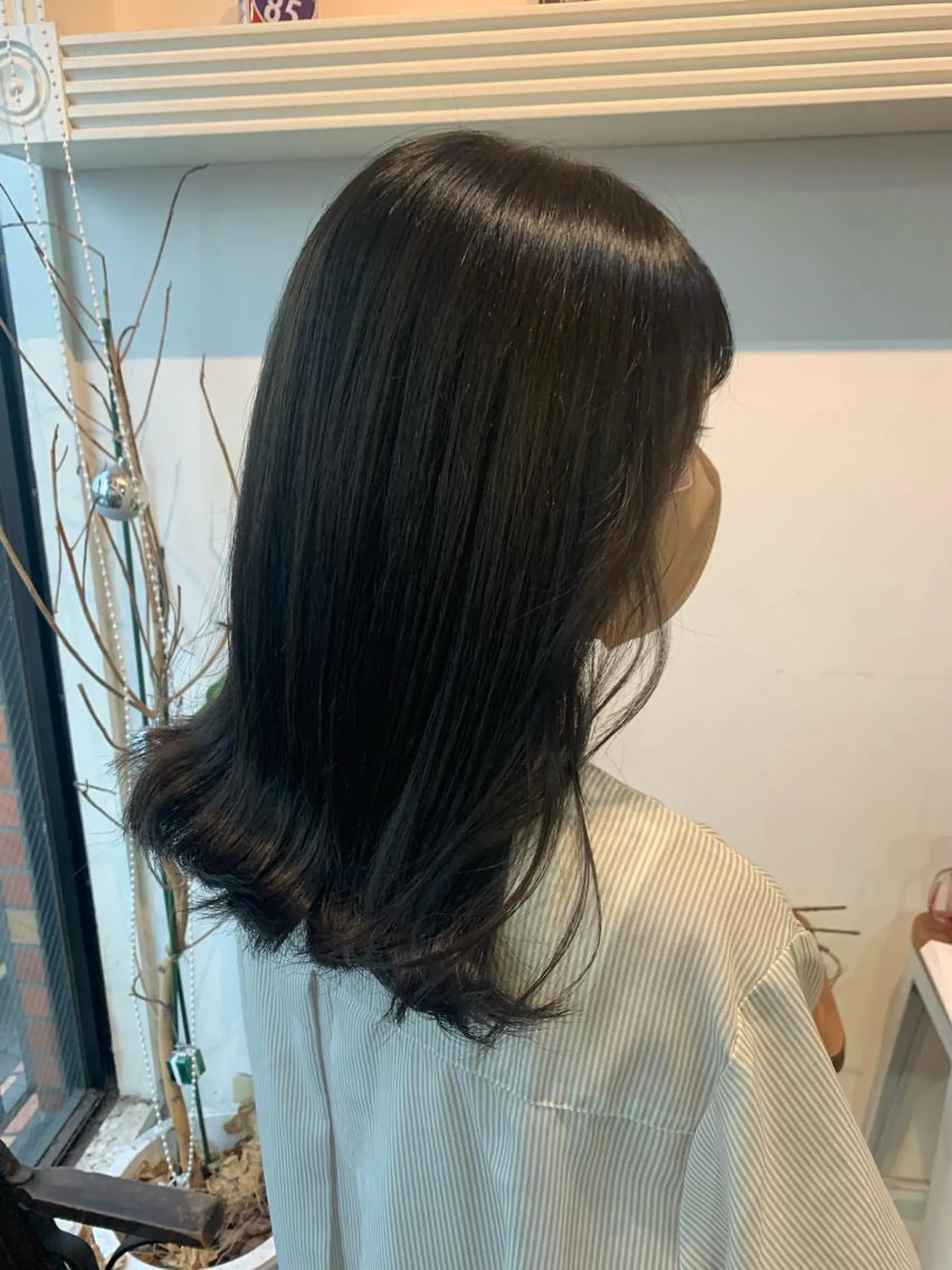 ミディアム カラー グレージュ ヘアカラー トリートメント ヘアセット 金子 廉のヘアスタイル