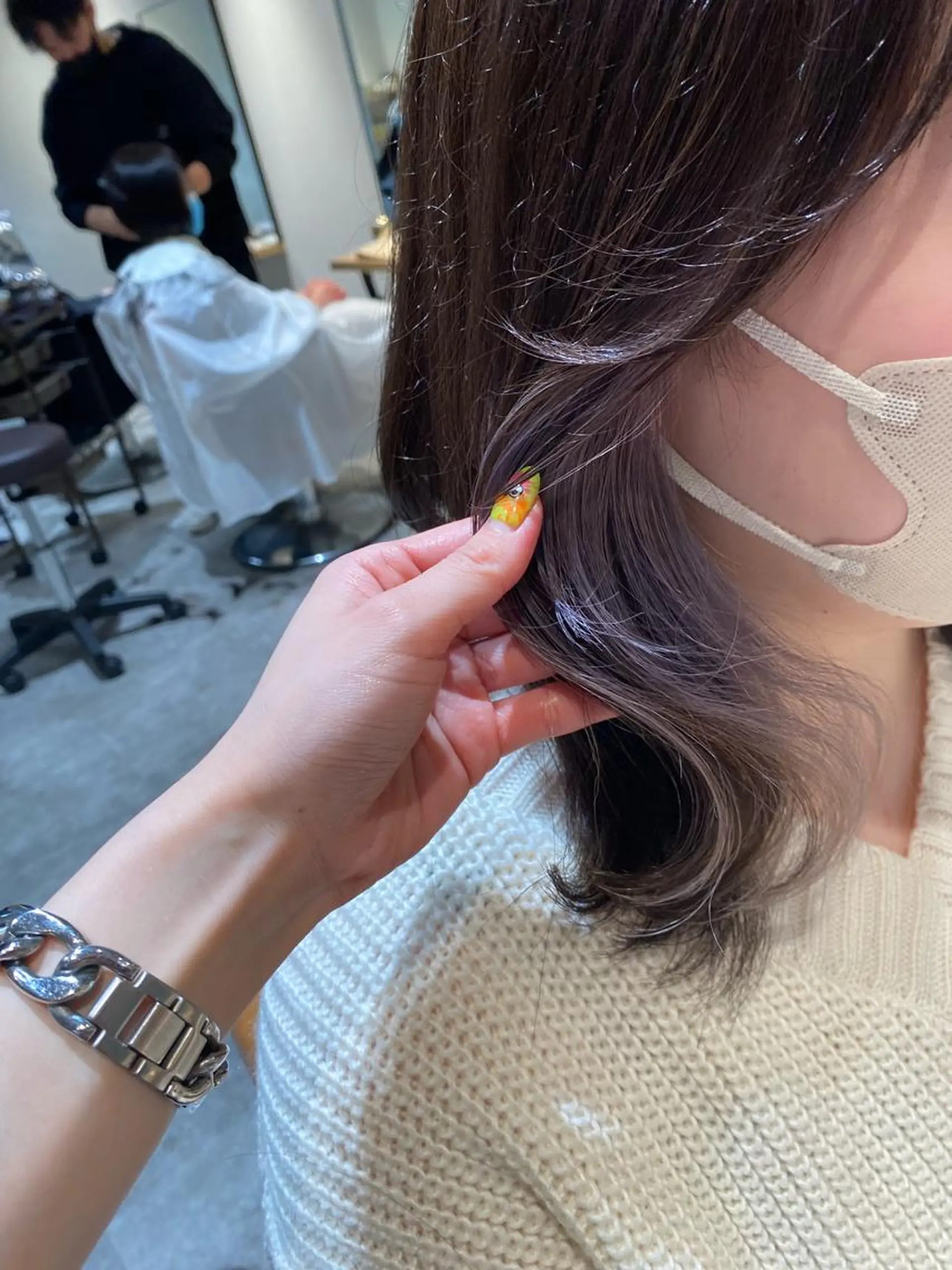 ミディアム カラー ブリーチ カット ヘアカラー オスズ 🎀´-のヘアスタイル