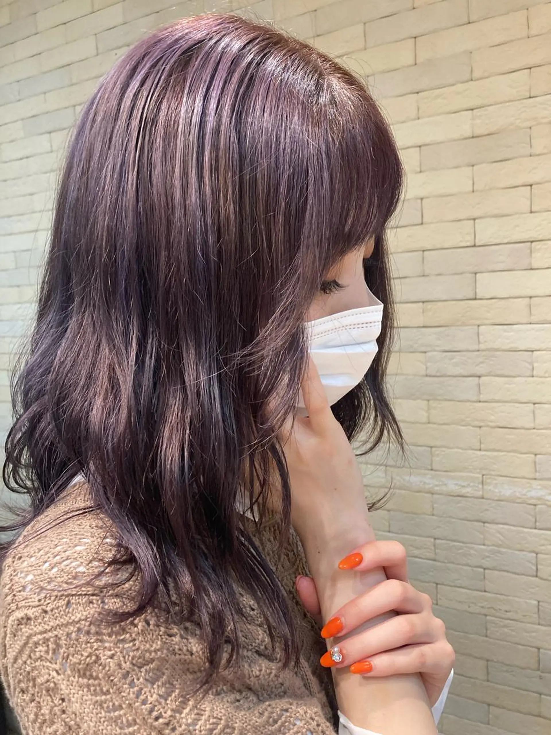 セミロング カラー ラベンダーカラー ピンクカラー ピンクラベンダー ✂️carina✂️ ハイトーンカラー🤩のヘアスタイル