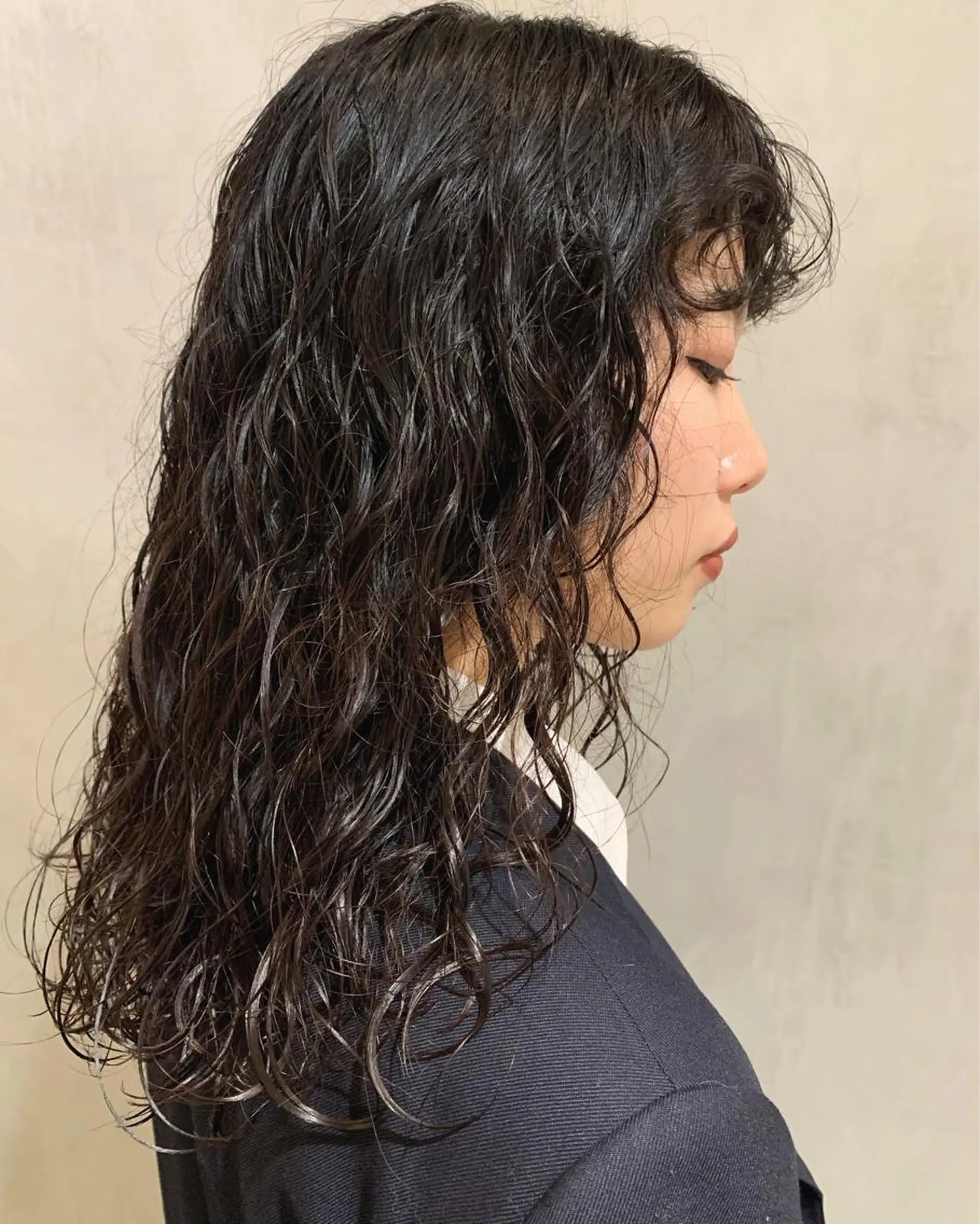 ロング パーマ カット パーマ トリートメント 優 作のヘアスタイル