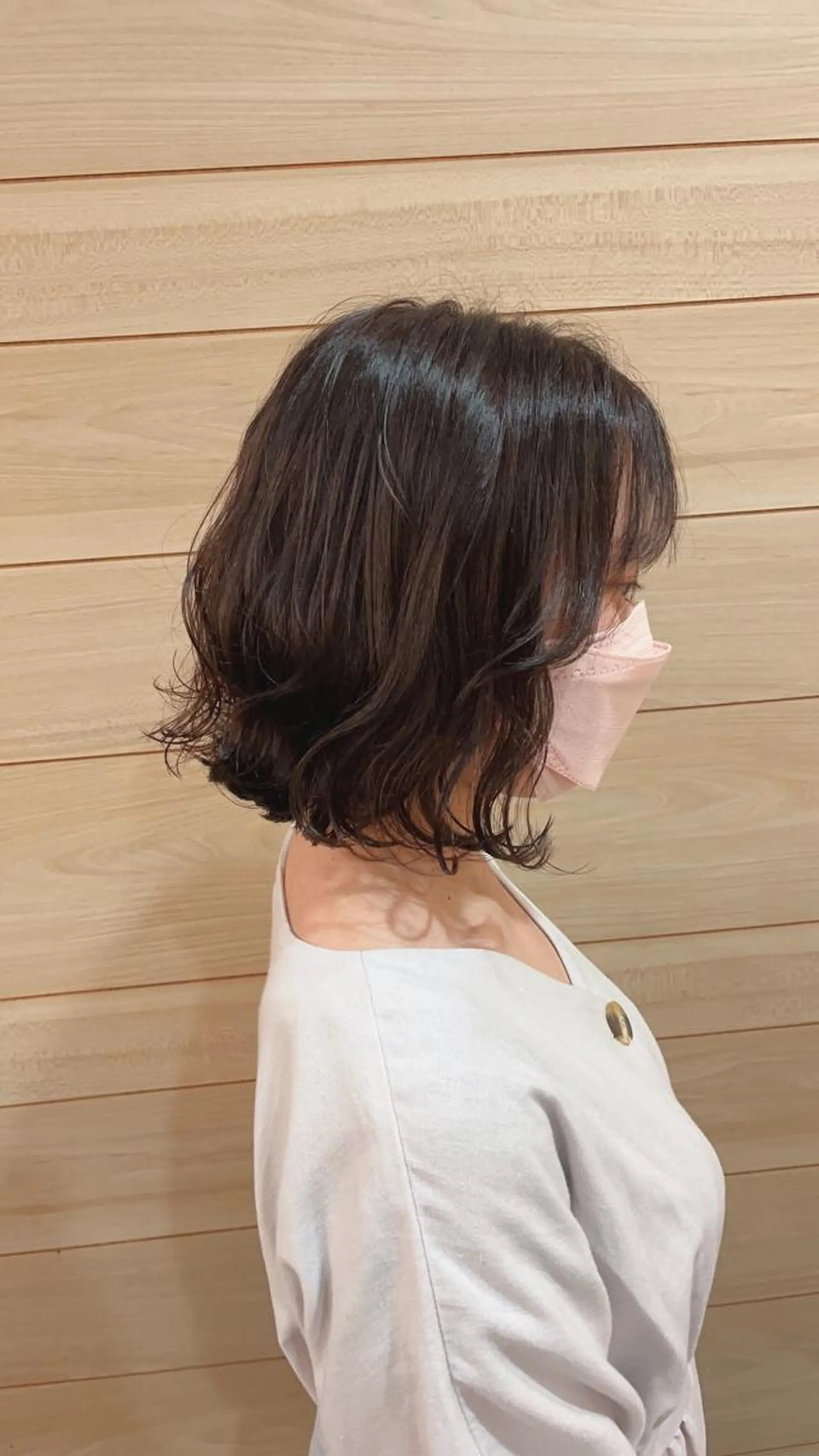 ミディアム カラー ラベンダーカラー ラベンダーピンク ピンクカラー 栗林 姫花のヘアスタイル