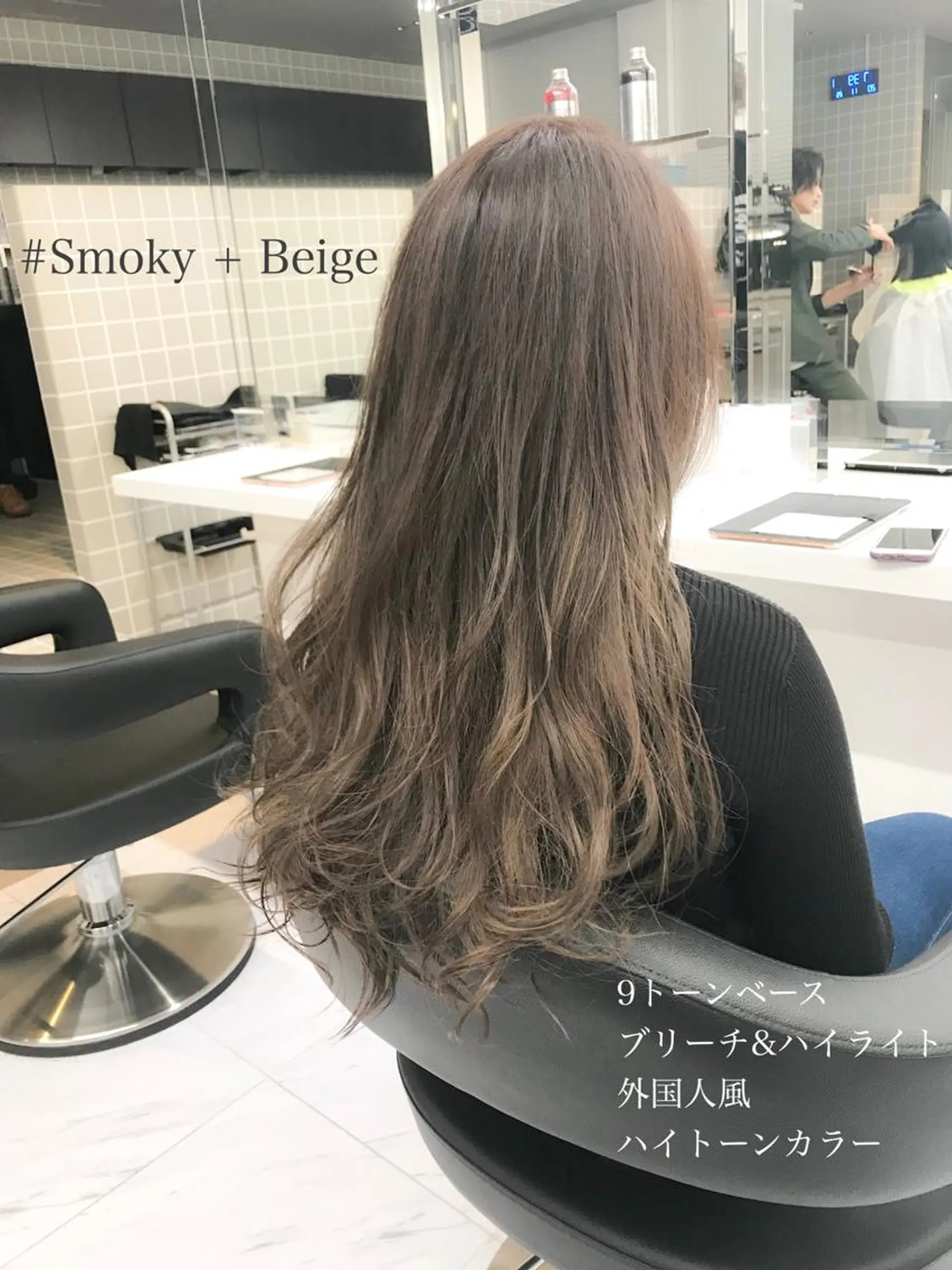 ロング カラー ヘアアレンジ 透明感カラー/ 韓国ヘア/縮毛矯正のヘアスタイル