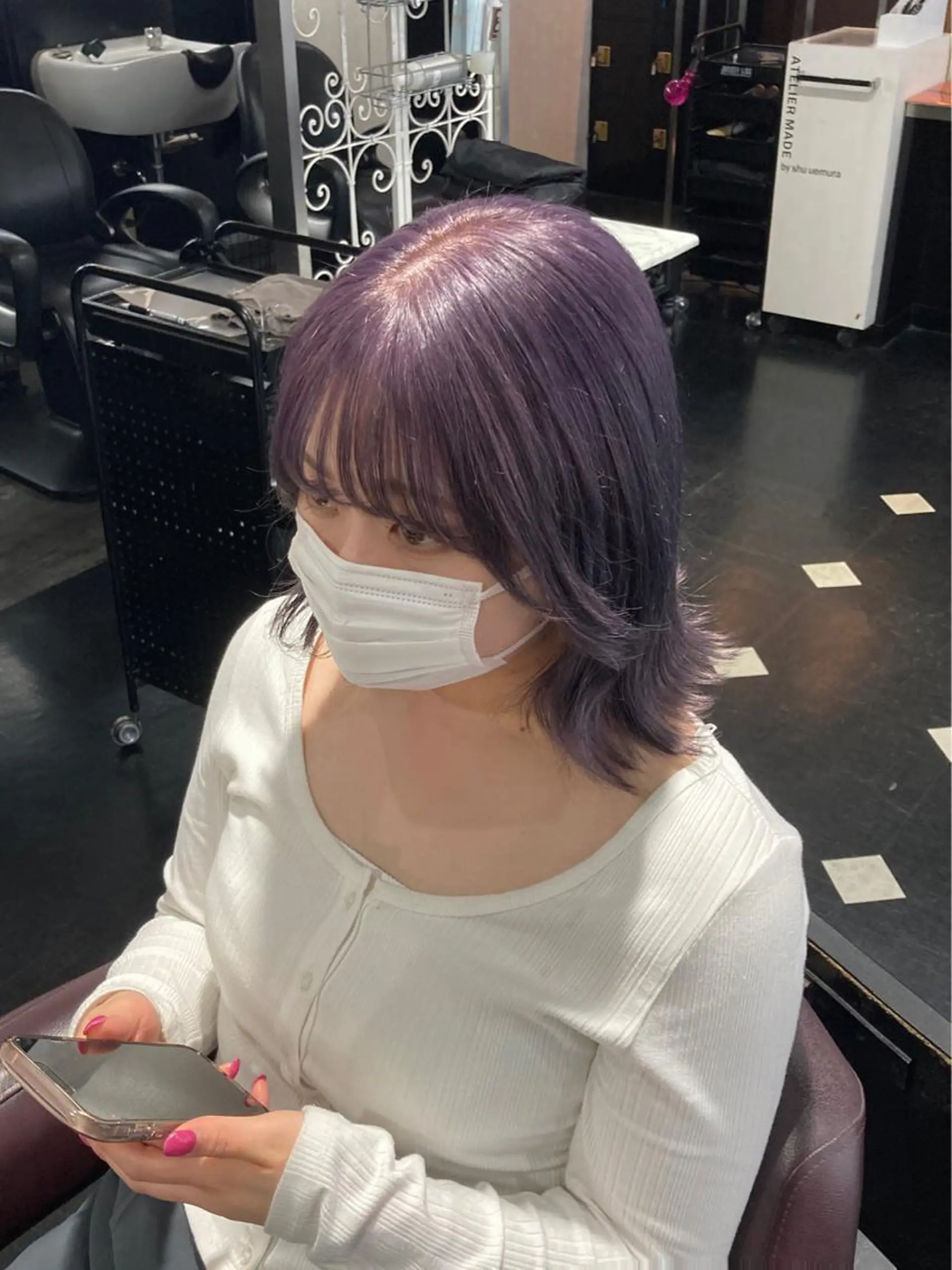 ミディアム カラー ブリーチ mizu kiのヘアスタイル