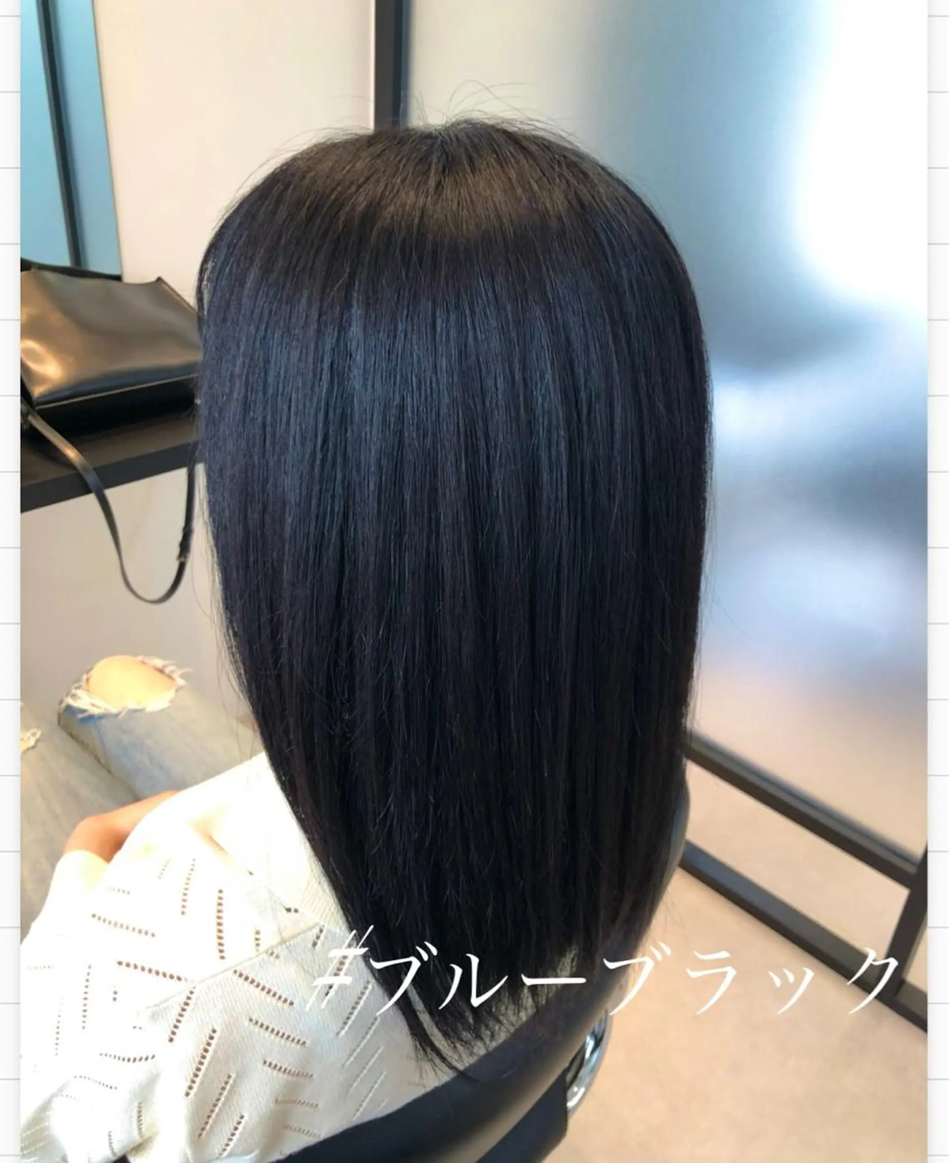 セミロング カラー 縮毛矯正　野口 恵のヘアスタイル