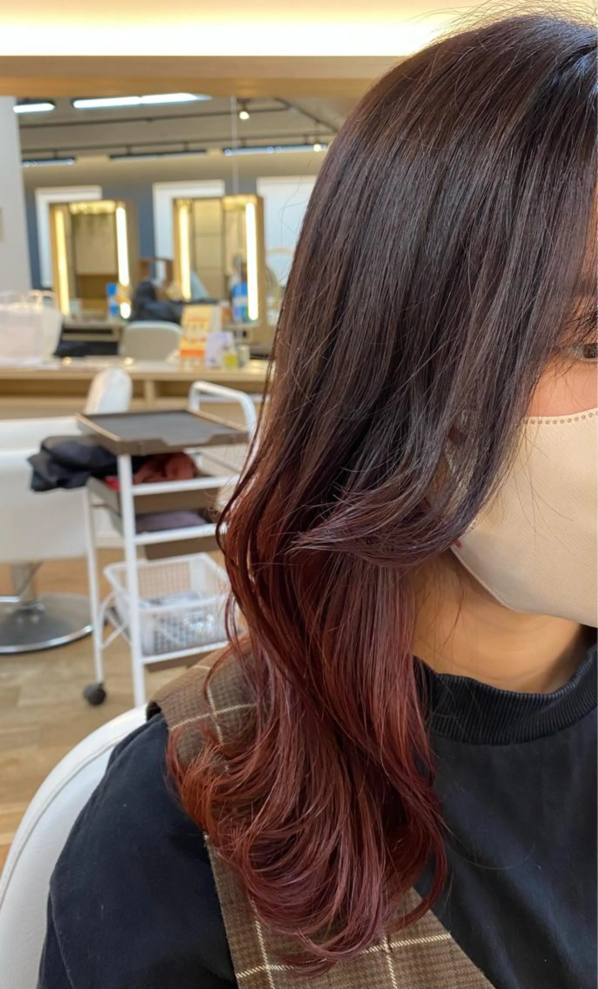 ミディアム カラー ヘアアレンジ ブリーチ グラデーションカラー 韓国ヘア sasugaのヘアスタイル