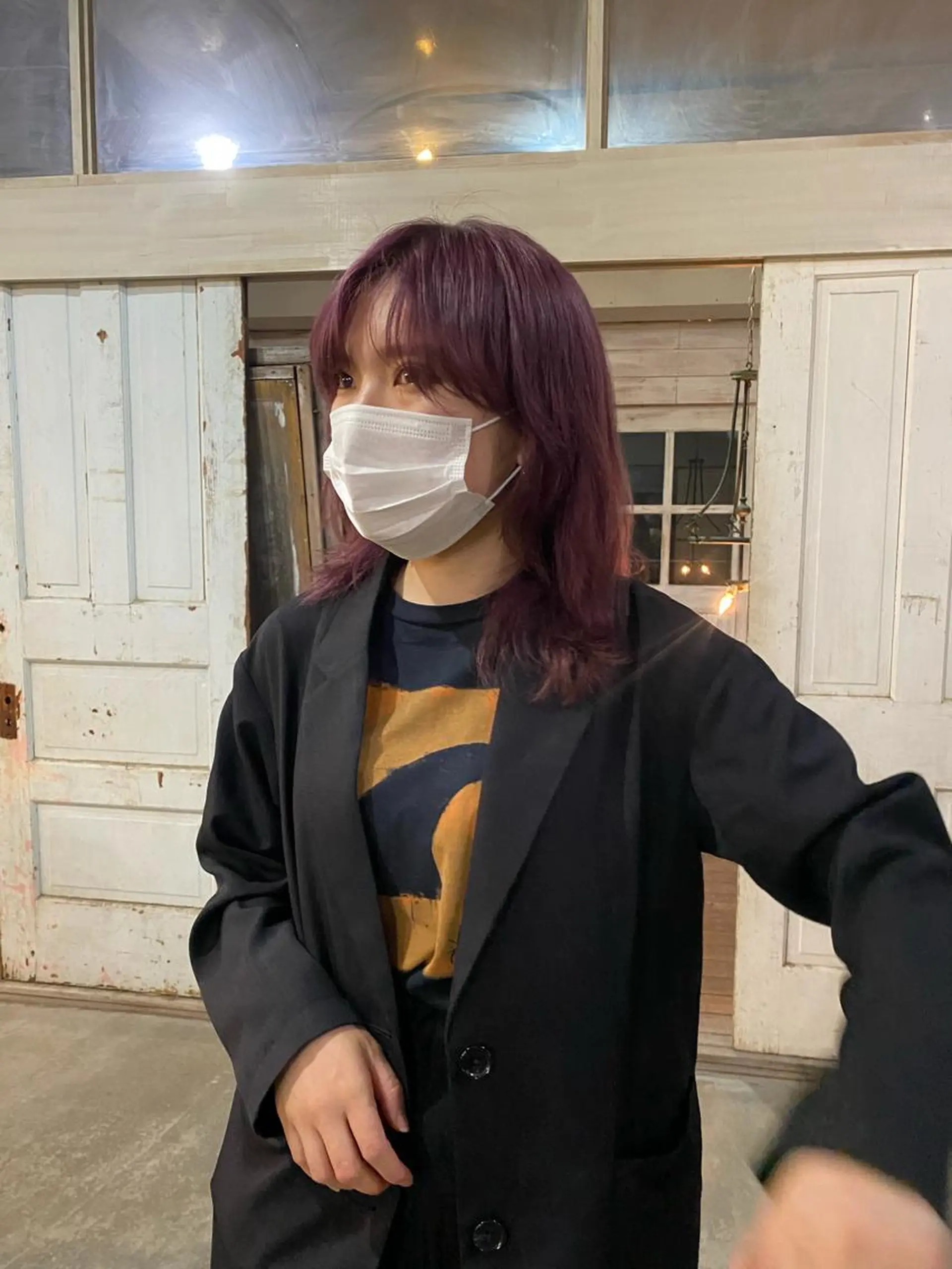 セミロング カラー ヘアアレンジ 心斎橋美容室 Junのヘアスタイル