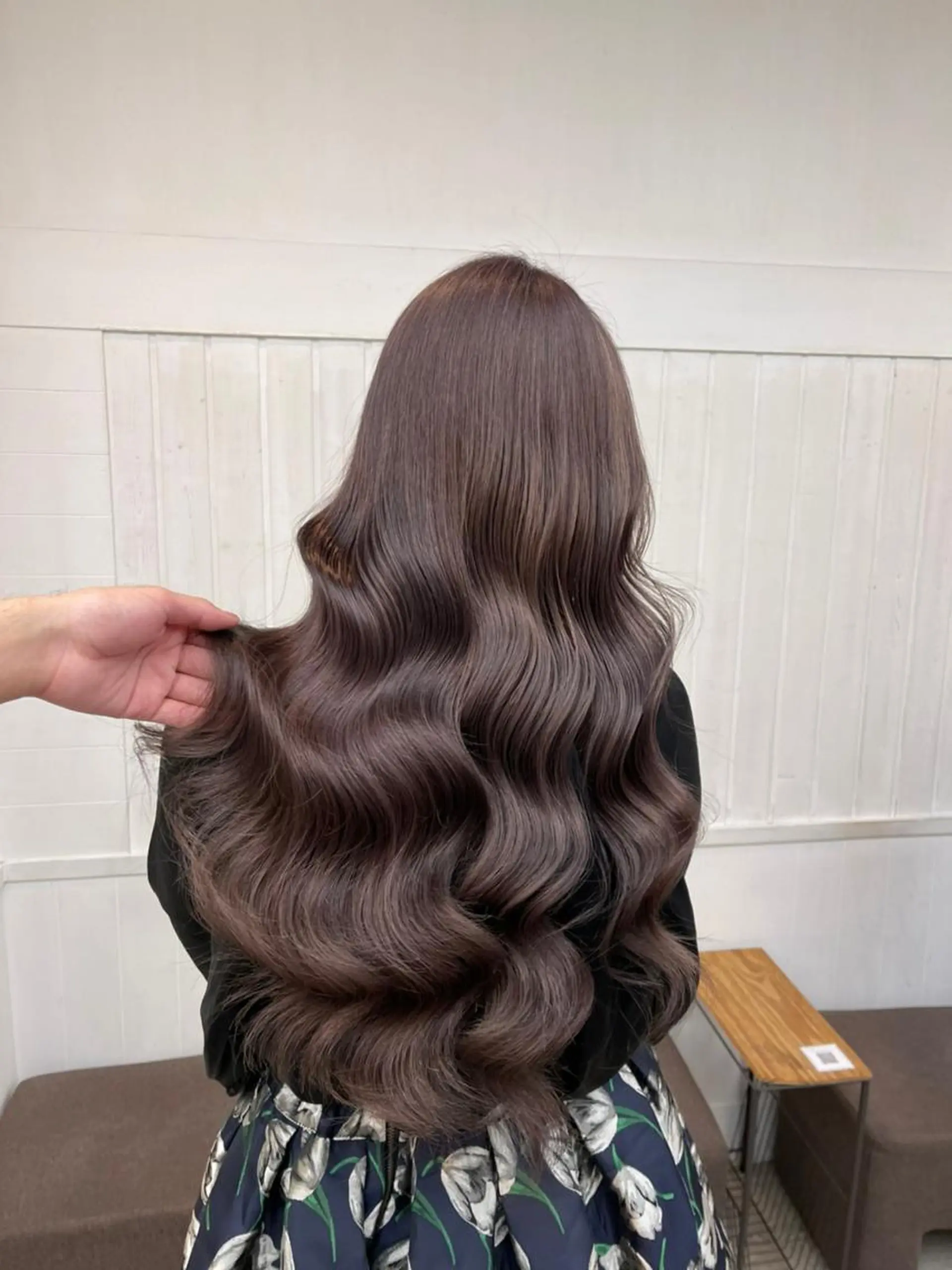 ロング カラー アディクシーカラー アッシュ ミストバング ブリーチ ブロンド カット ヘアカラー トリートメント N° anfeel 渋谷🪞🫧のヘアスタイル