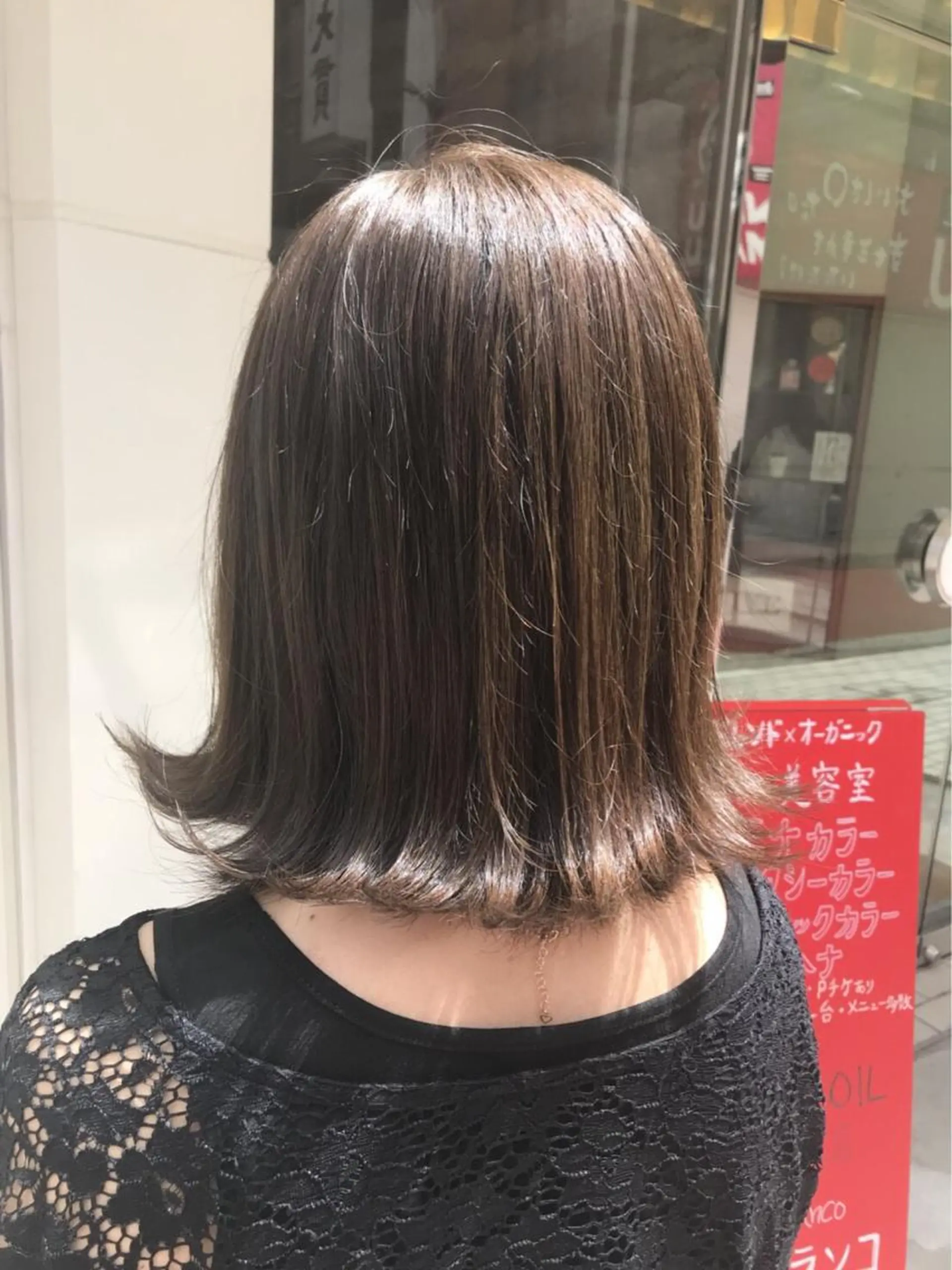 ミディアム カラー アッシュ ベージュカラー 💈Blanco💈 カラー&ケア🌈のヘアスタイル