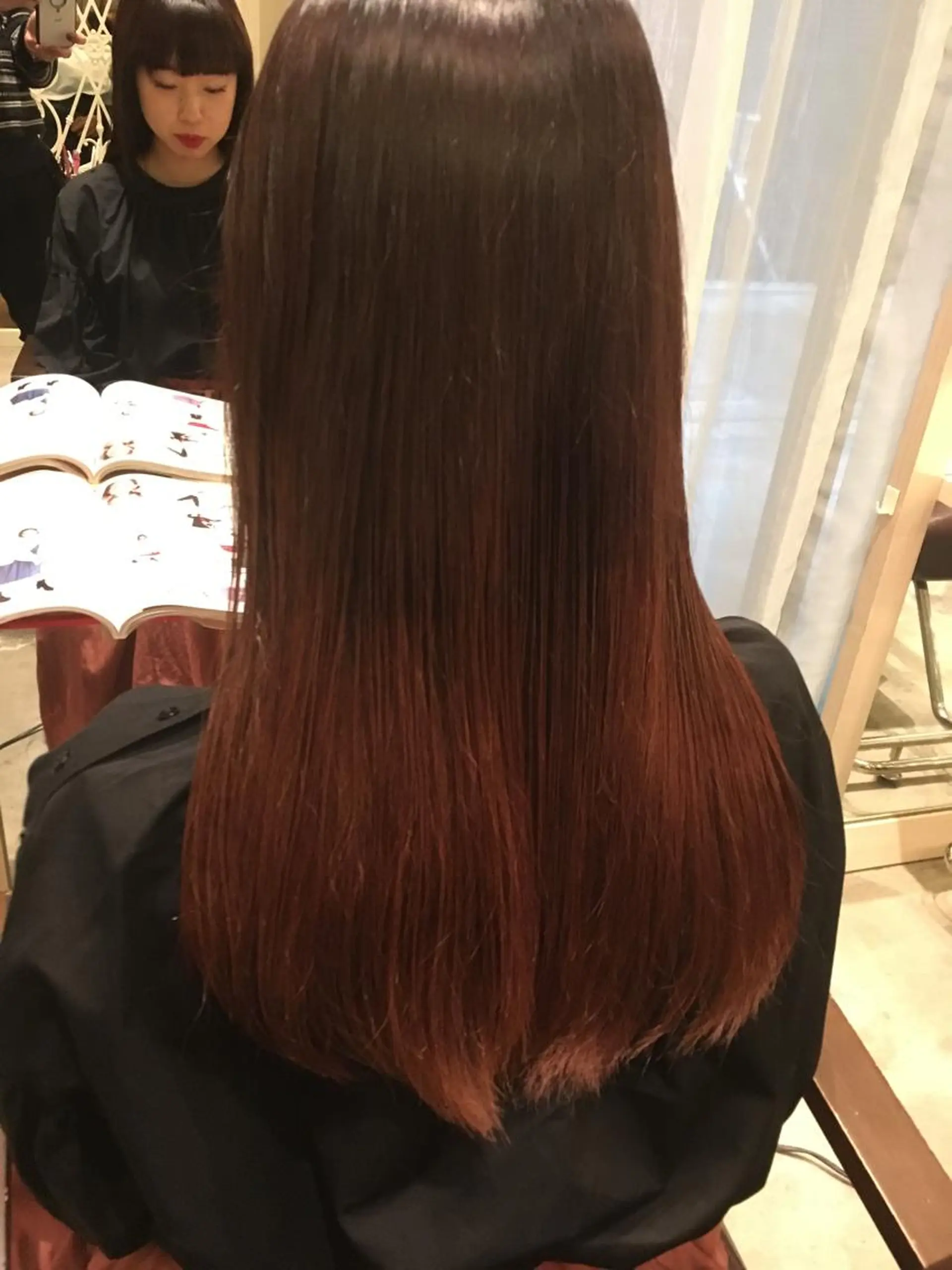 ロング カラー レッドカラー 🏆感動をお約束🏆 🥇SHO🎖のヘアスタイル