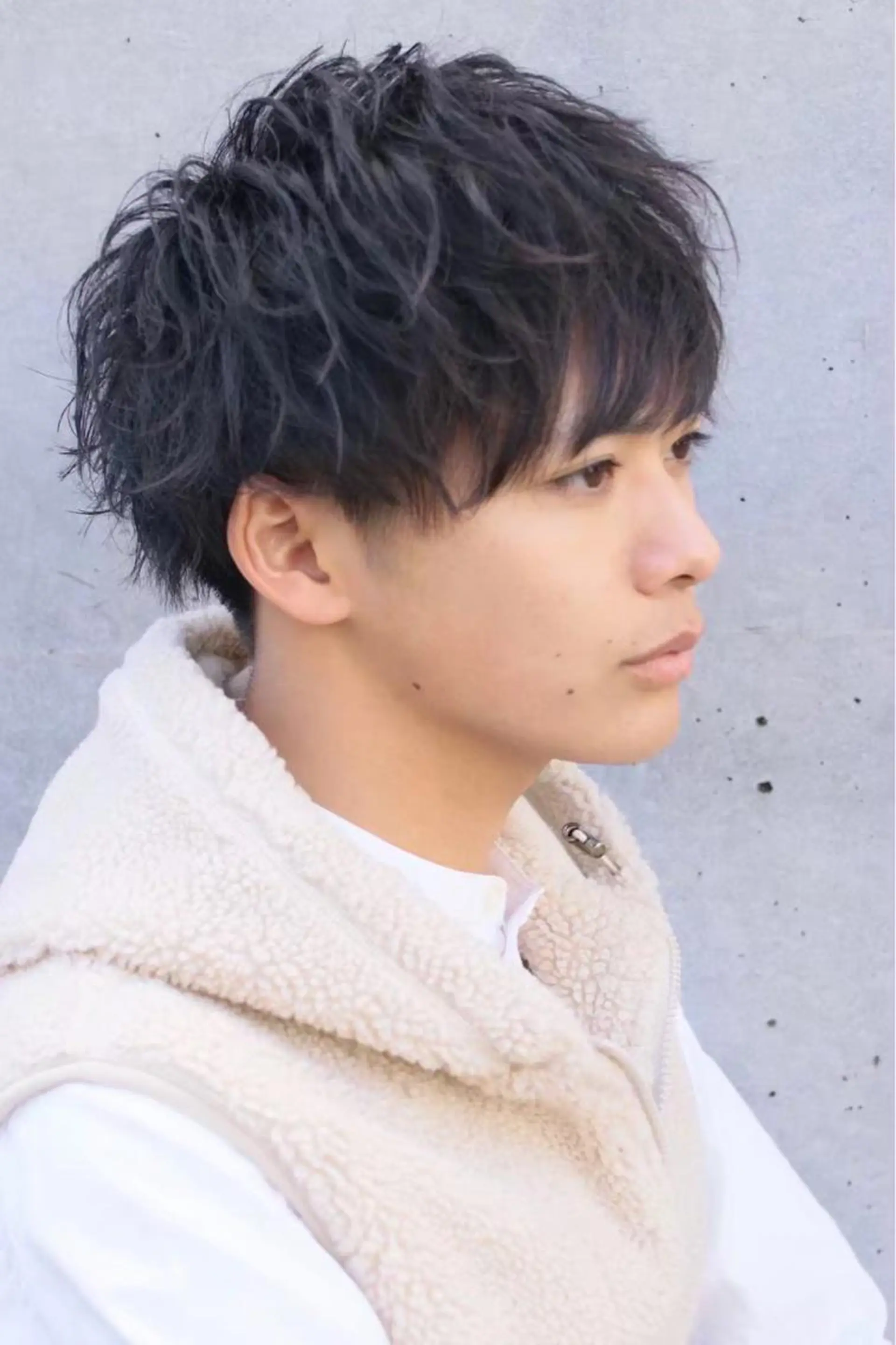 メンズ カット 韓国レイヤー ハッシュカットのヘアスタイル