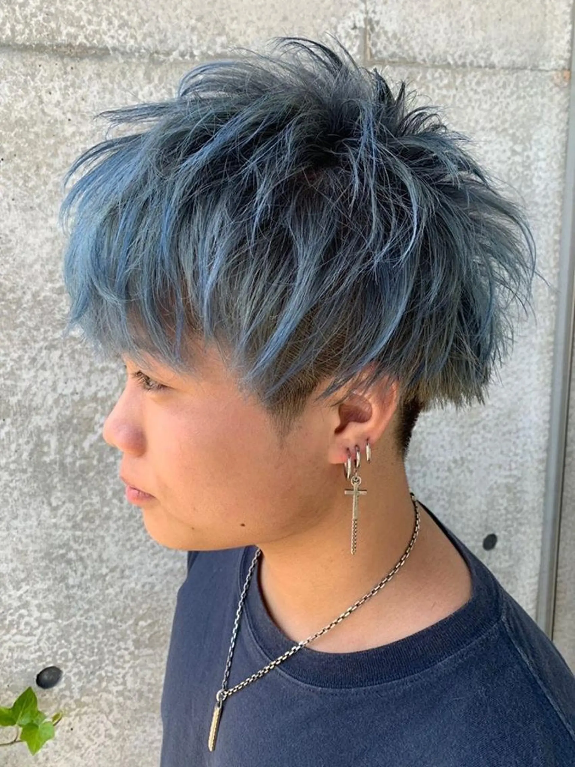 ショート カラー メンズ メンズパーマフェード シモジタカヒロのヘアスタイル