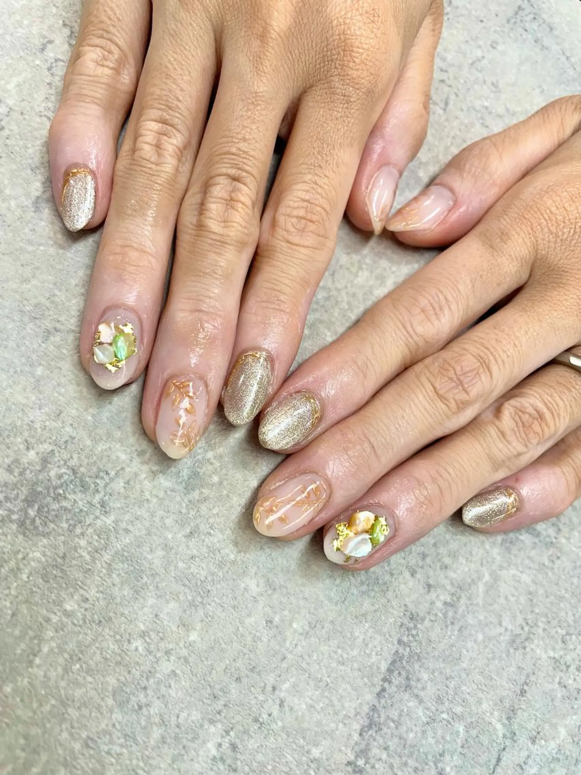 ネイル イースター フットネイル フレンチネイル ジェルネイル ガラスフレンチ ハンドネイル .N YUKIのネイルデザイン
