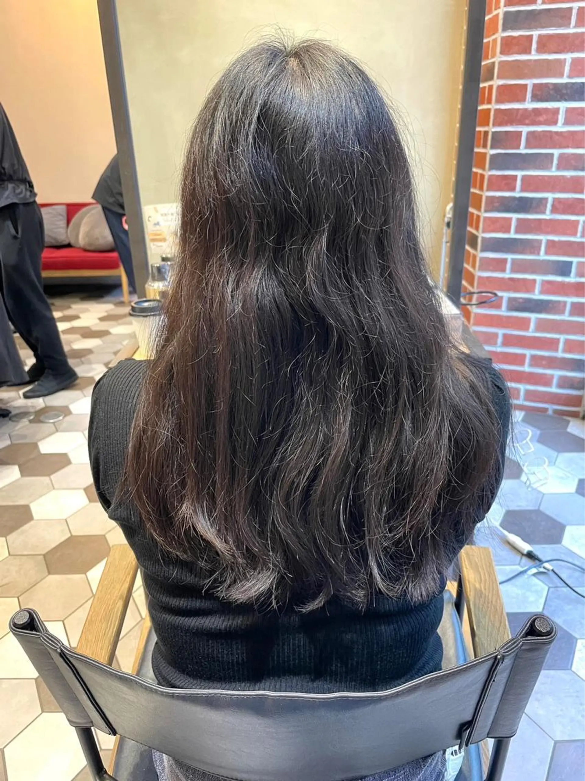 ロング カット 縮毛矯正 韓国風🫧髪質改善 村上　蒼生のヘアスタイル