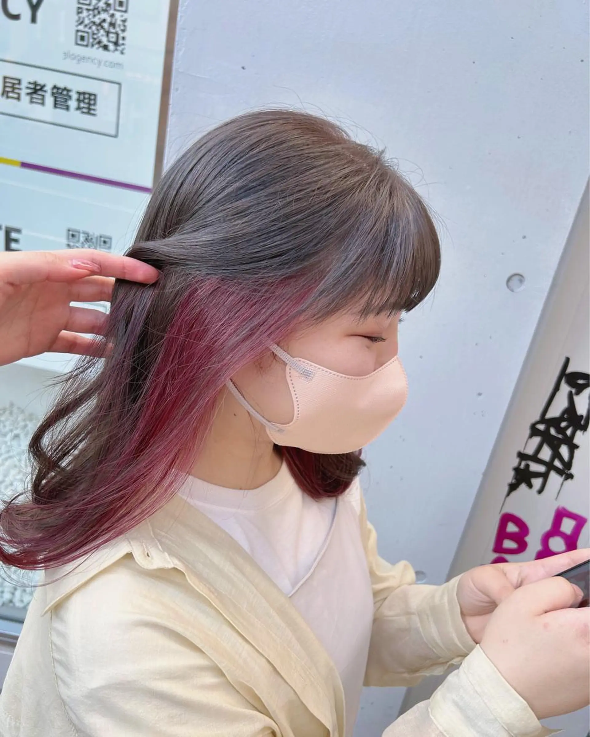 ミディアム ヘアカラー NANAMI/透け感 /グレージュのヘアスタイル