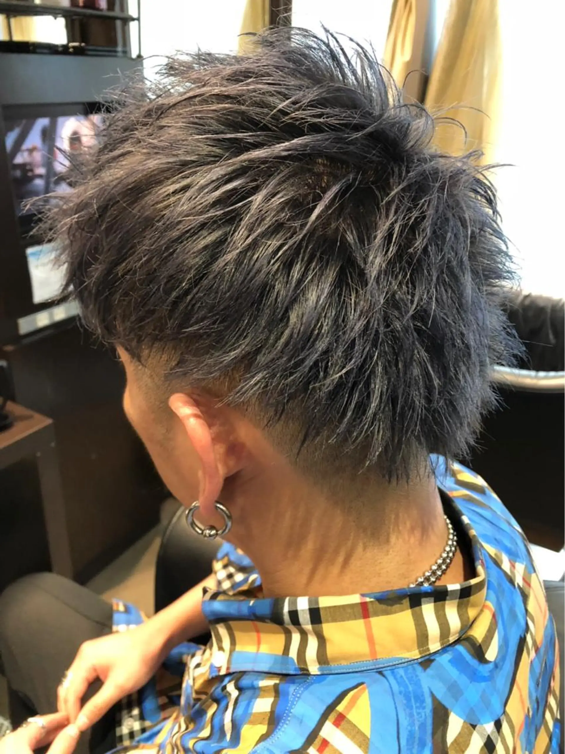 ショート カラー メンズ メンズブリーチ ブリーチ 透明感カラー 溝口 和弘のヘアスタイル