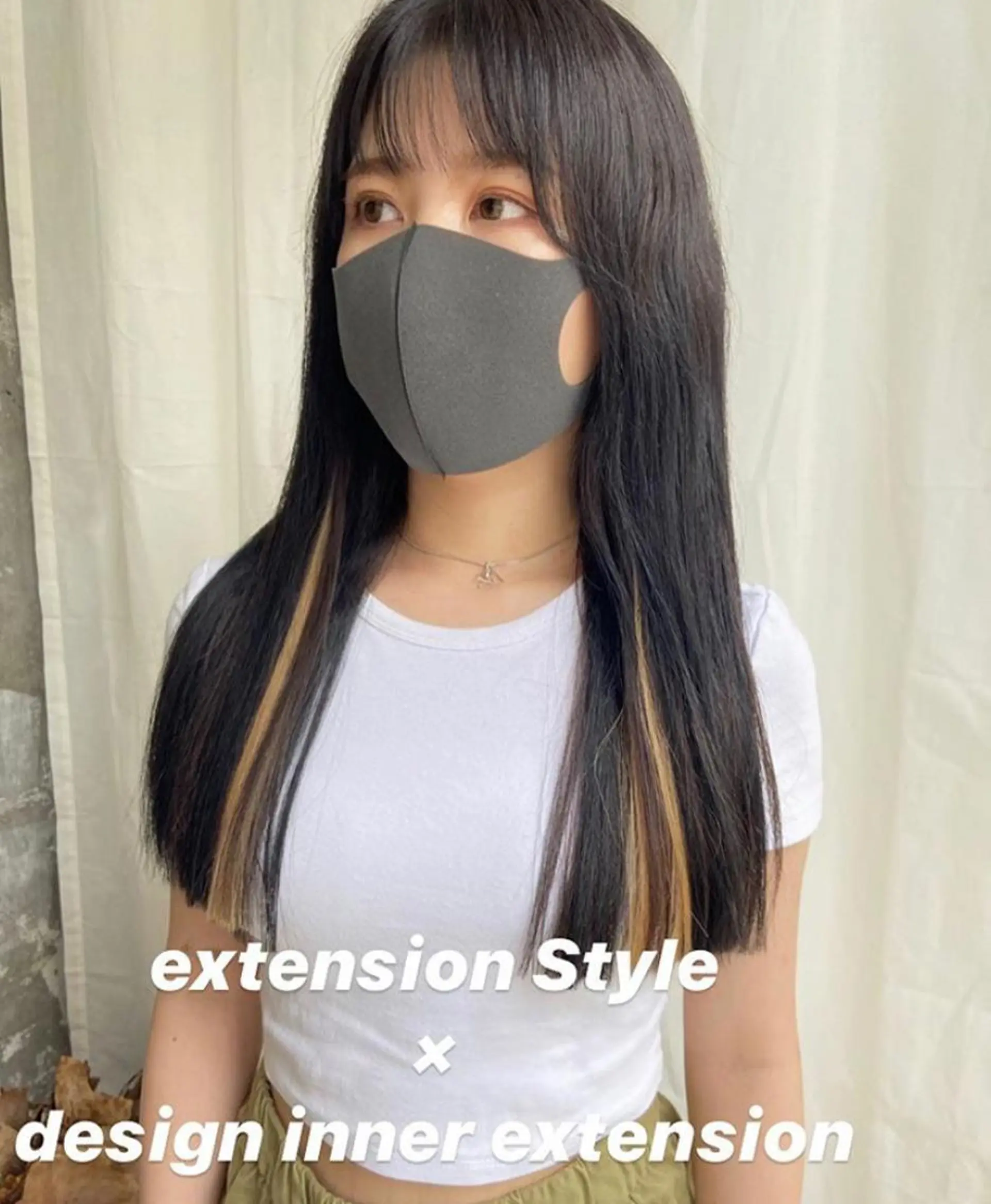 ミディアム カラー エクステ ヘアカラー トリートメント エクステ 松尾太樹 【pia】福岡美容室のヘアスタイル