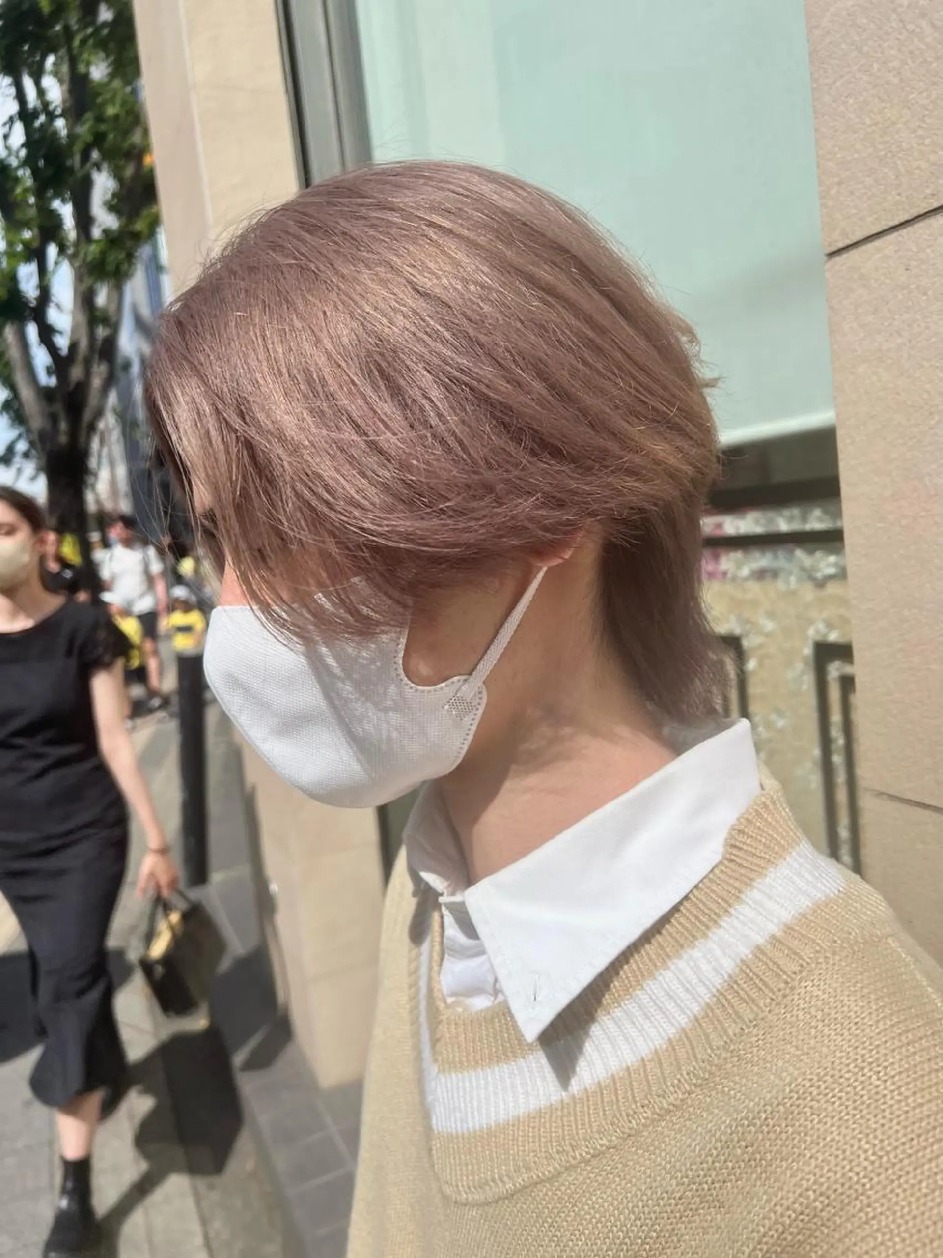 カラー メンズ ヘアカラー トリートメント 韓国ヘアダウンパーマ シャドウパーマ/航太のヘアスタイル