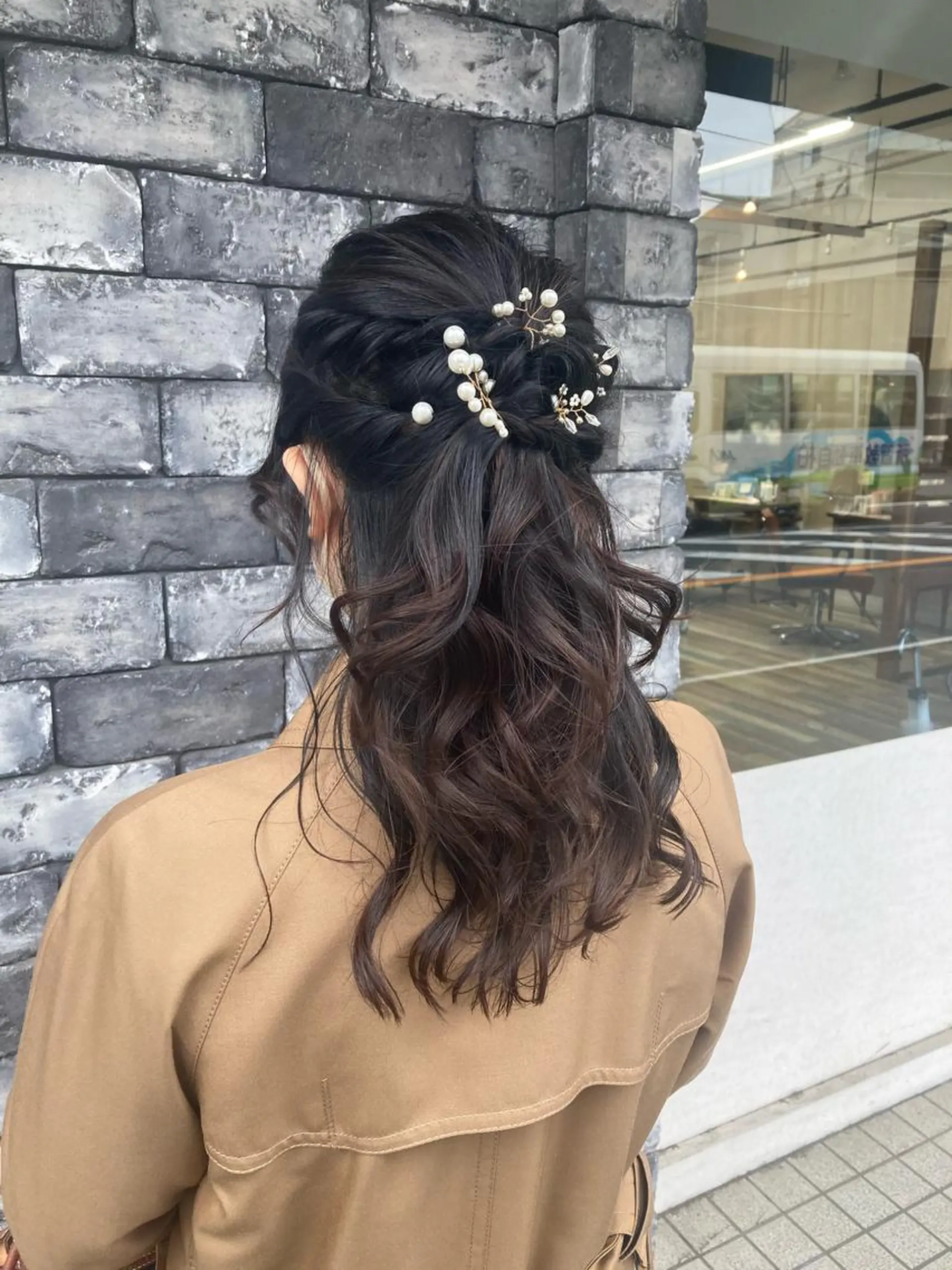 セミロング ヘアアレンジ カット ヘアカラー トリートメント ヘアセット ✂️似合わせの魔術師 石田一樹✂️のヘアスタイル